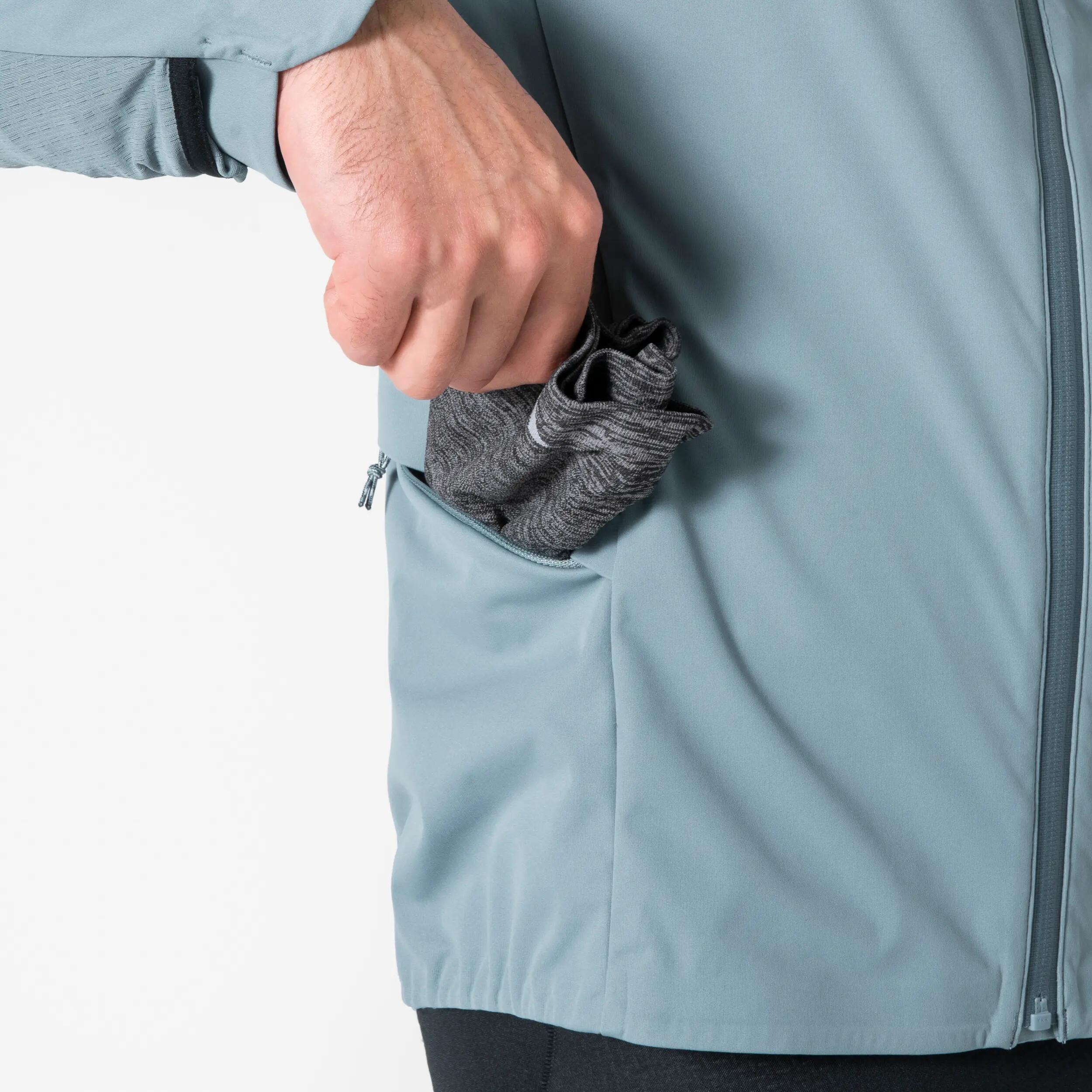 Veste de running chaud manches longues Homme KIPRUN, Run 900 Warm Regul Gris 8/12