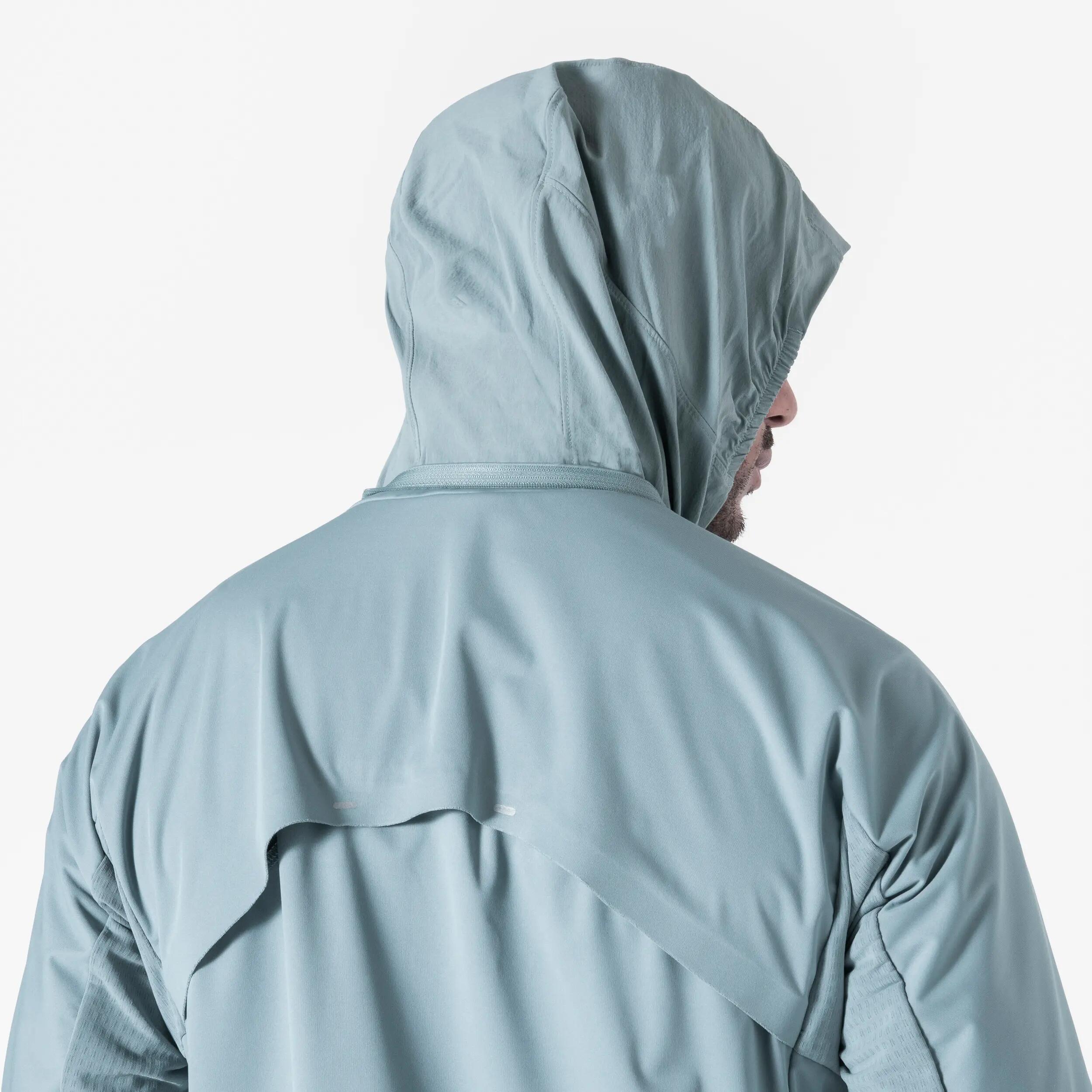 Veste de running chaud manches longues Homme KIPRUN, Run 900 Warm Regul Gris 10/12