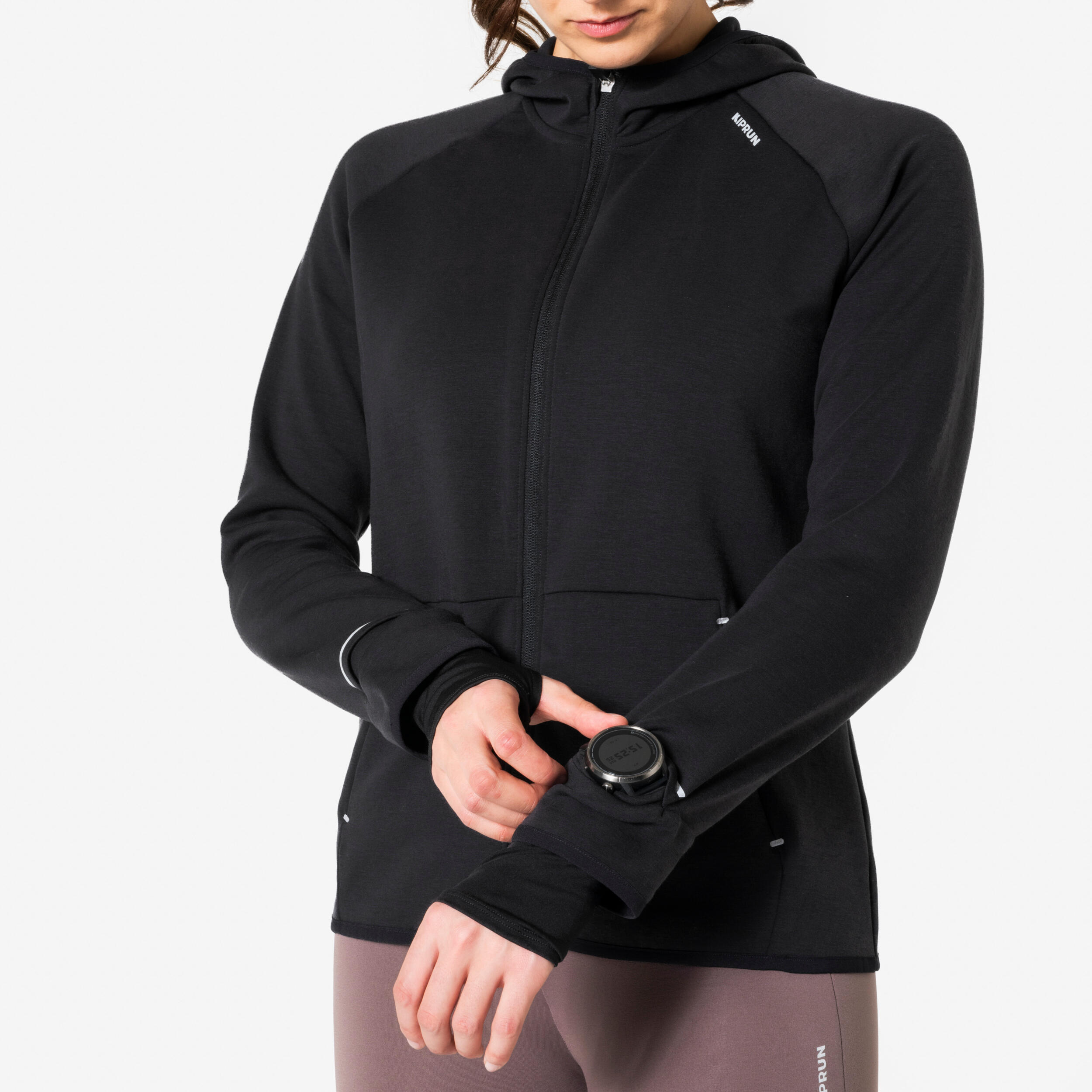 Veste de course chaude femme, Run 500 9/13