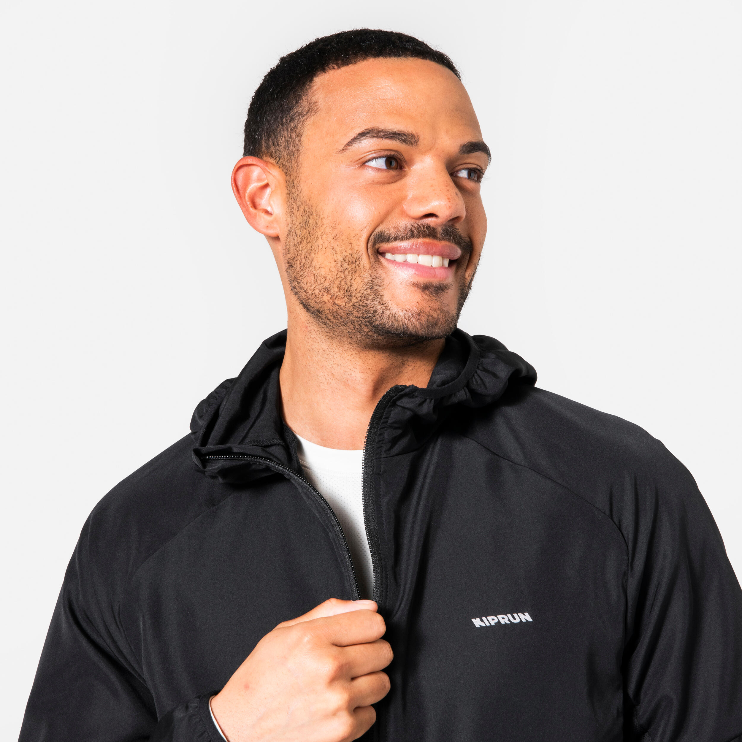 Laufjacke Trailrunning Herren winddicht - Run 100 schwarz 4/8
