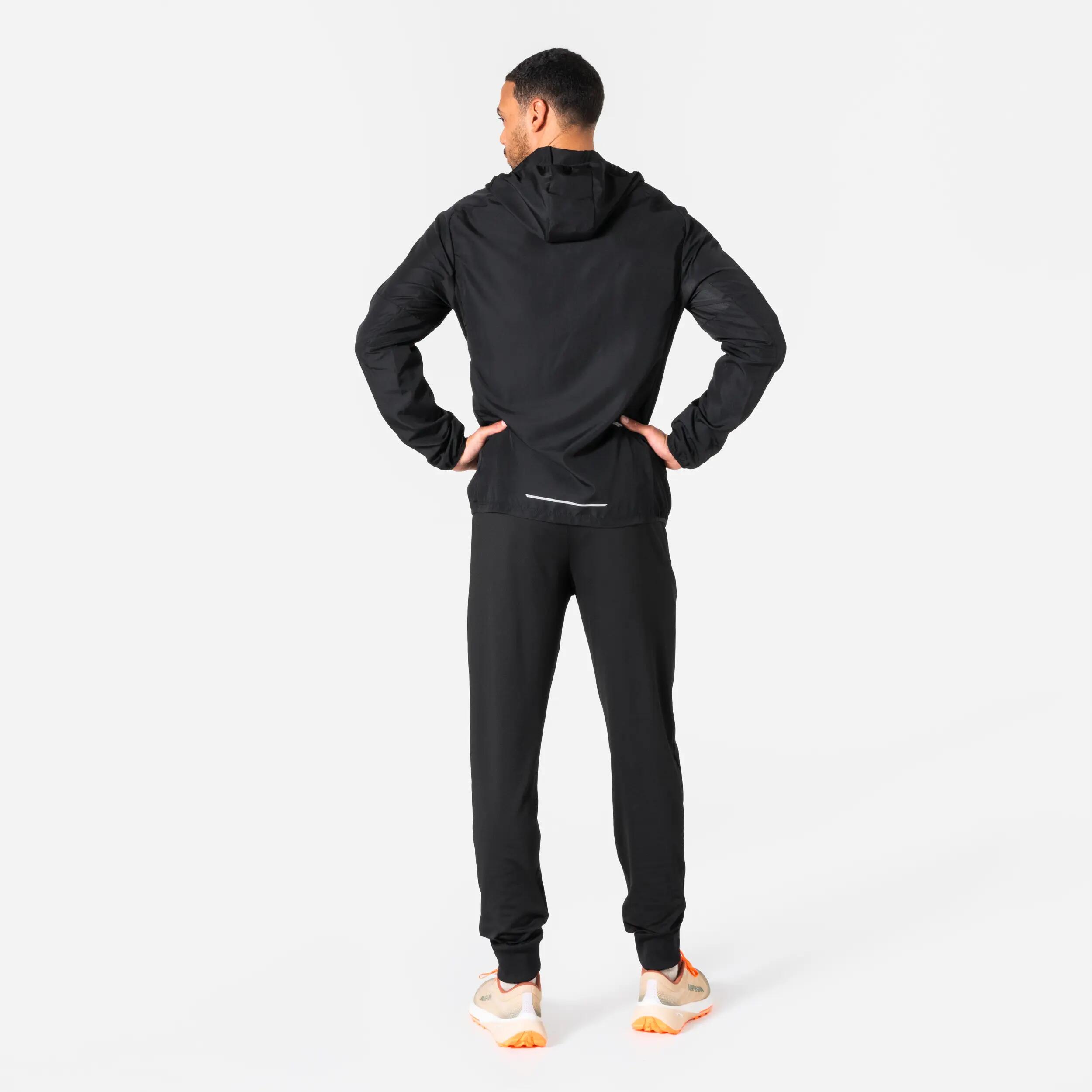 Laufjacke Trailrunning Herren winddicht - Run 100 schwarz 8/8