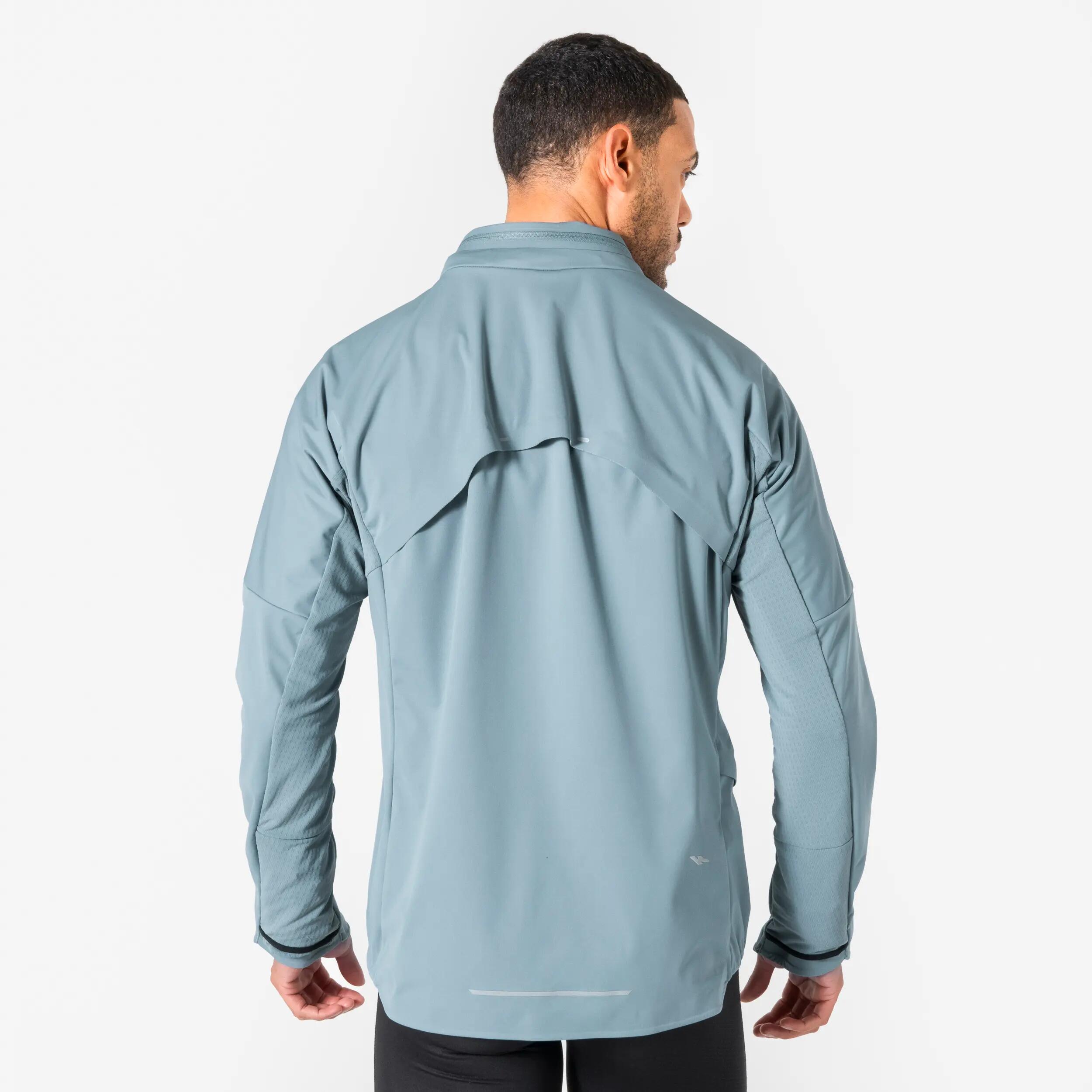 Veste de running chaud manches longues Homme KIPRUN, Run 900 Warm Regul Gris 2/12