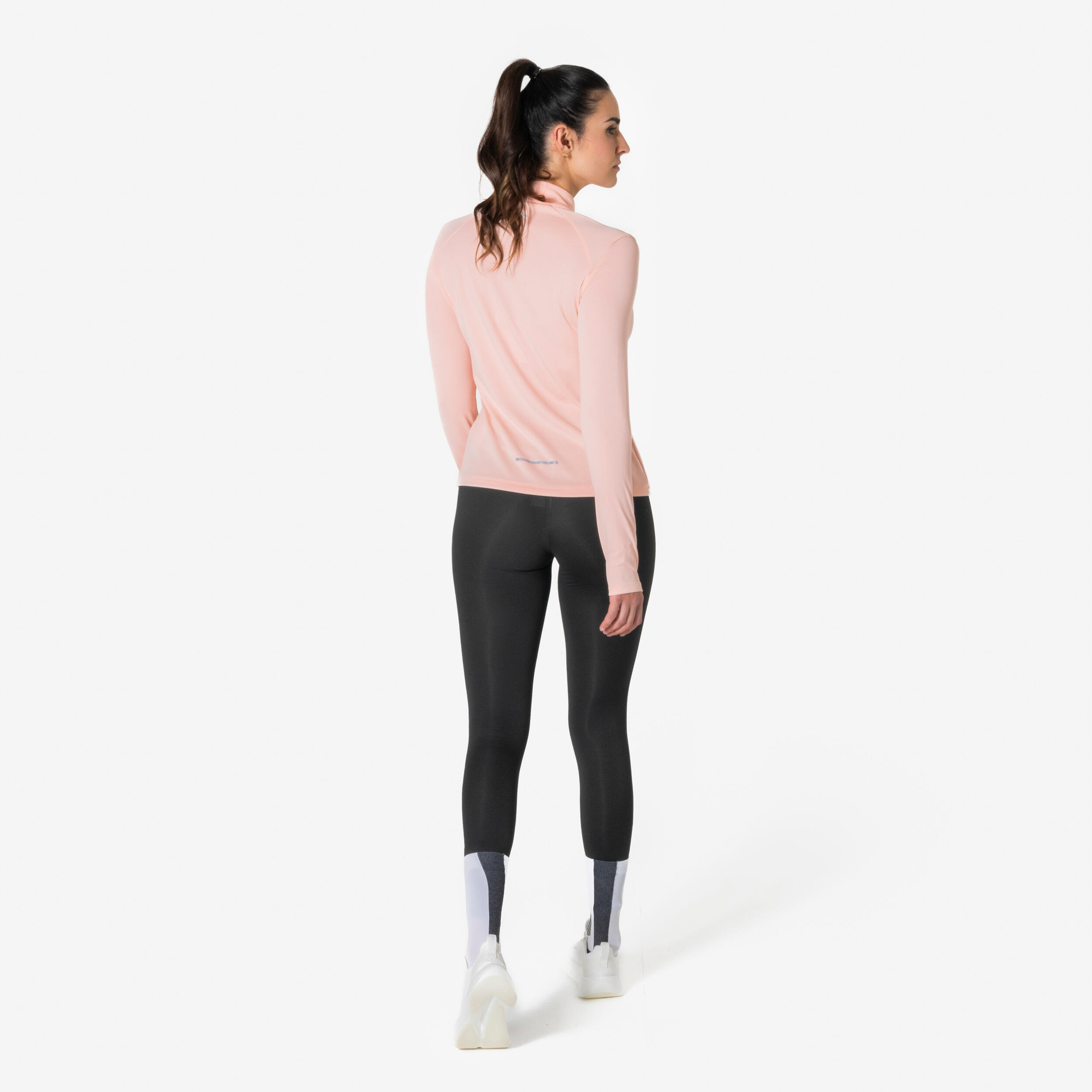 Koszulka do biegania z długim rękawem damska Kiprun Run Core 1/2 zip 4/7