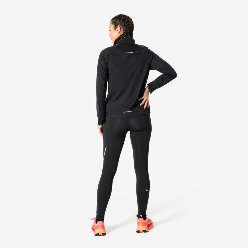 Kadın Koşu Ceketi - Siyah - Kiprun RUN 900 Warm Regul