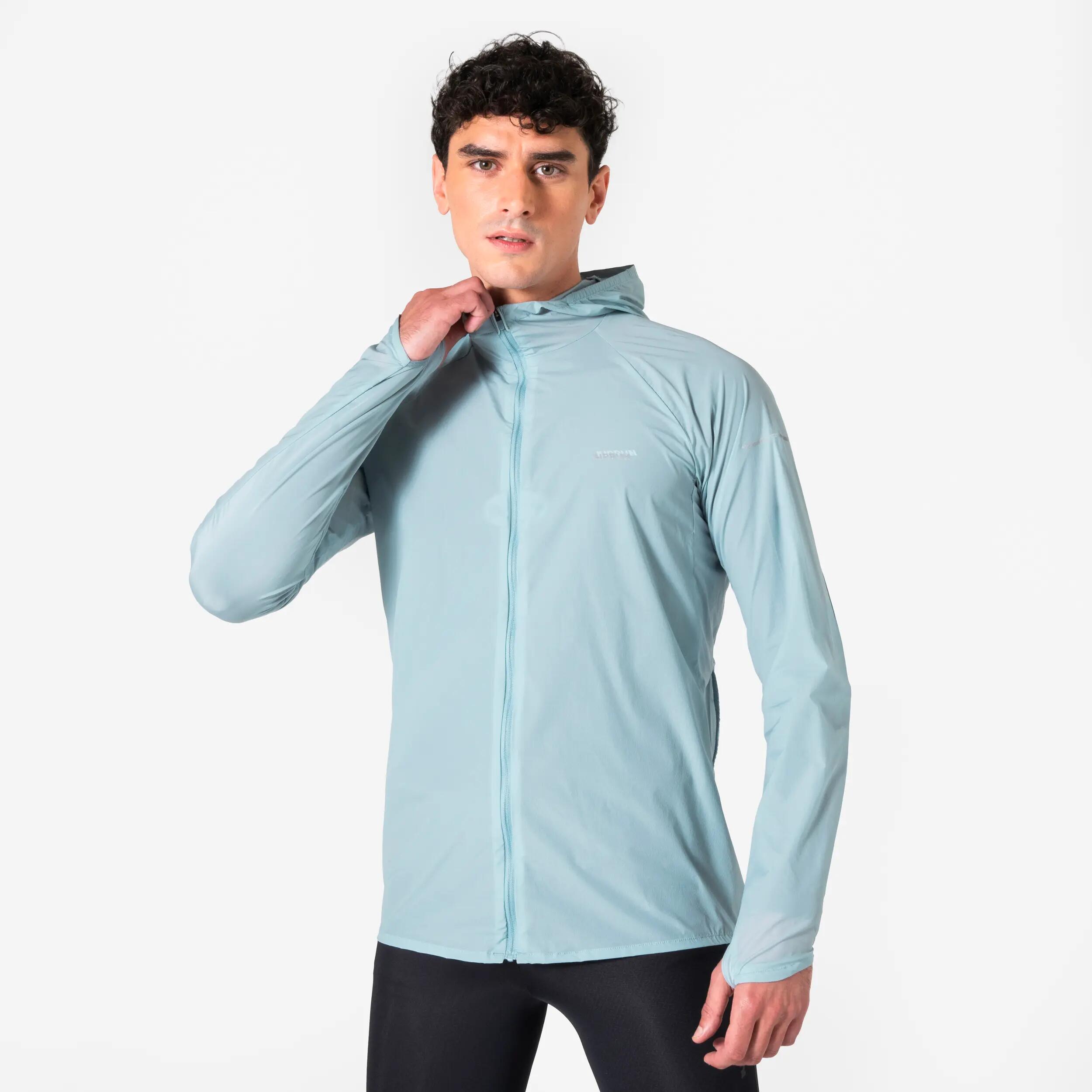 Jaqueta paravent running i trail home Kiprun Run 900 Wind blau  2/12