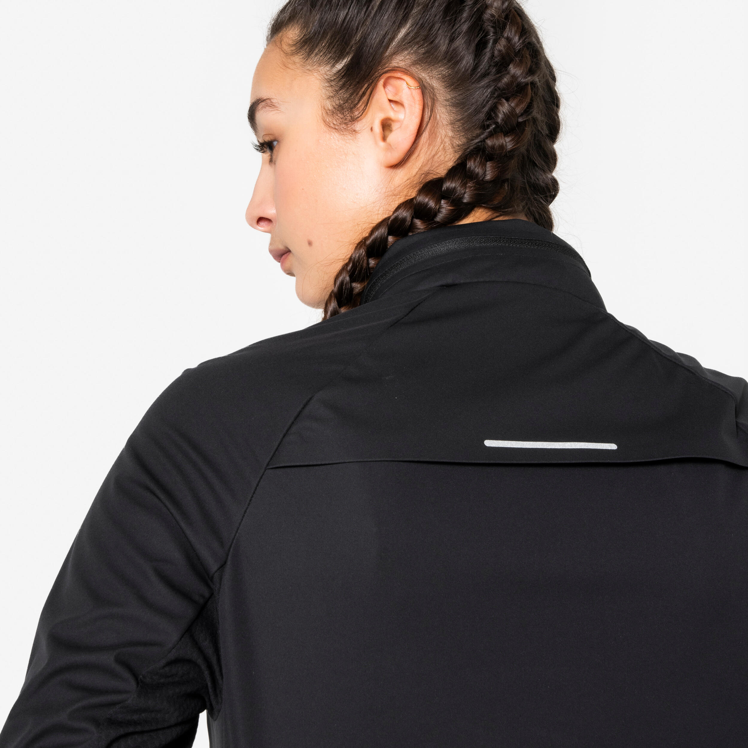 Giacca running donna RUN 900 WARM nera 7/15