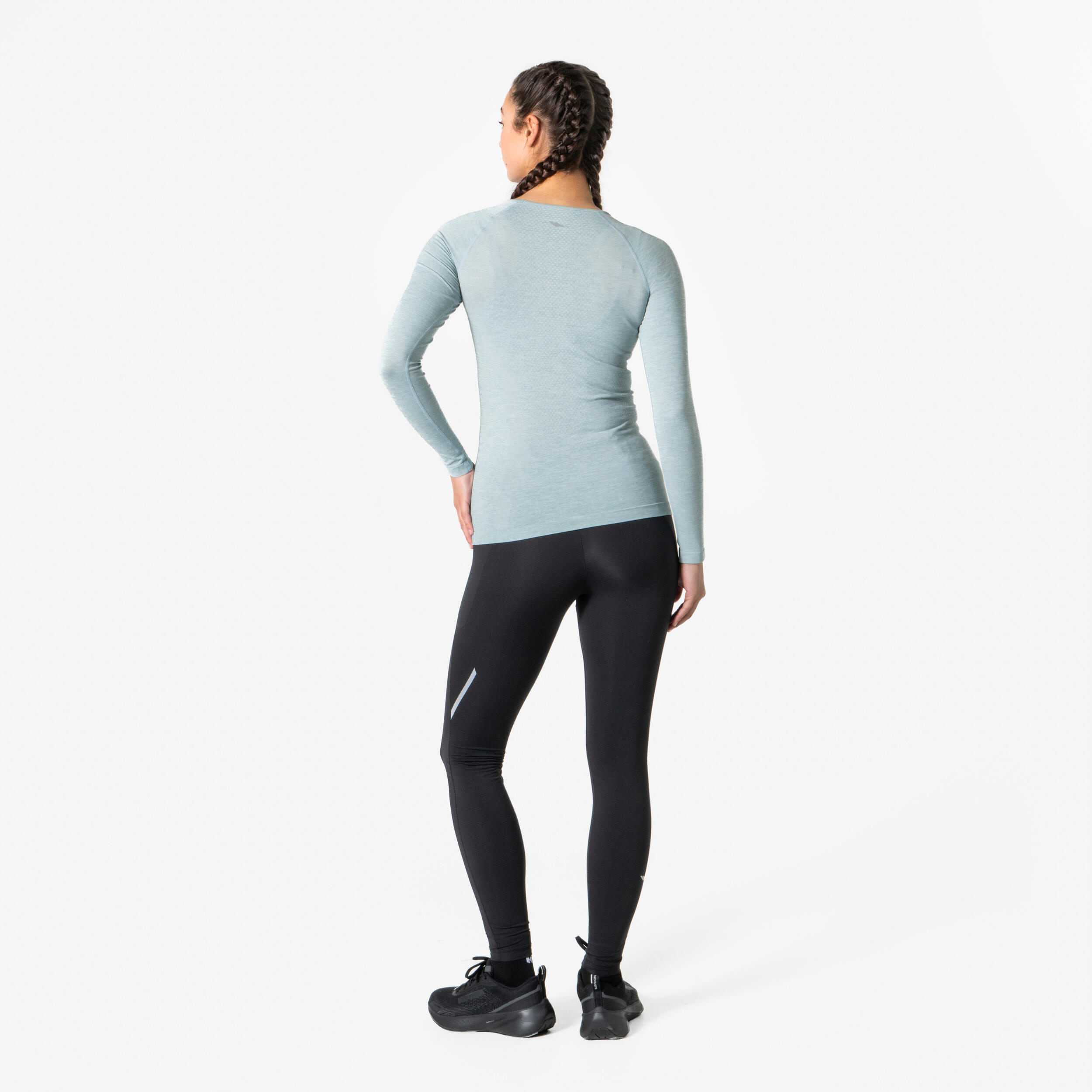 Chandail de course à manches longues sans coutures femme, Run 500 4/6