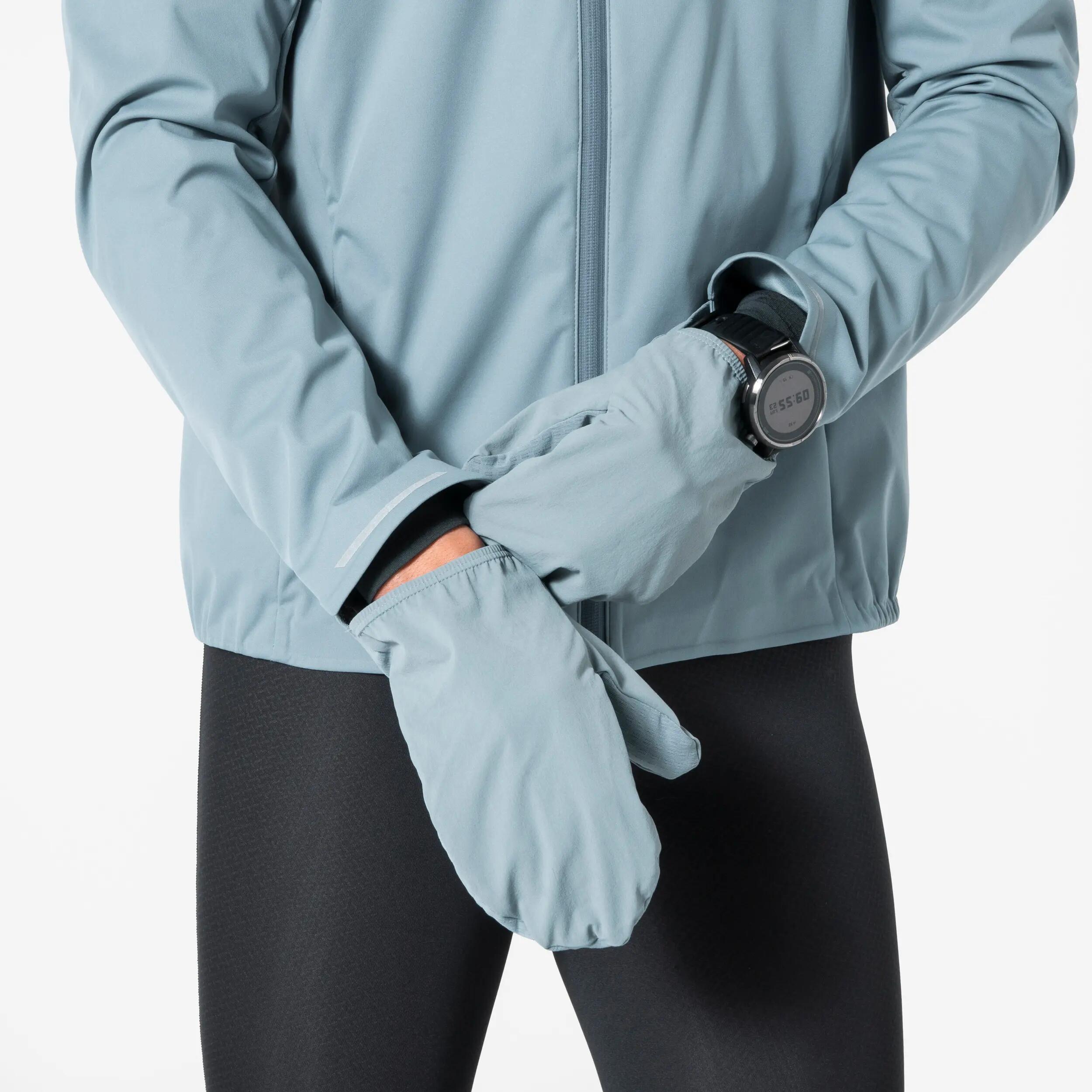 Veste de running chaud manches longues Homme KIPRUN, Run 900 Warm Regul Gris 12/12