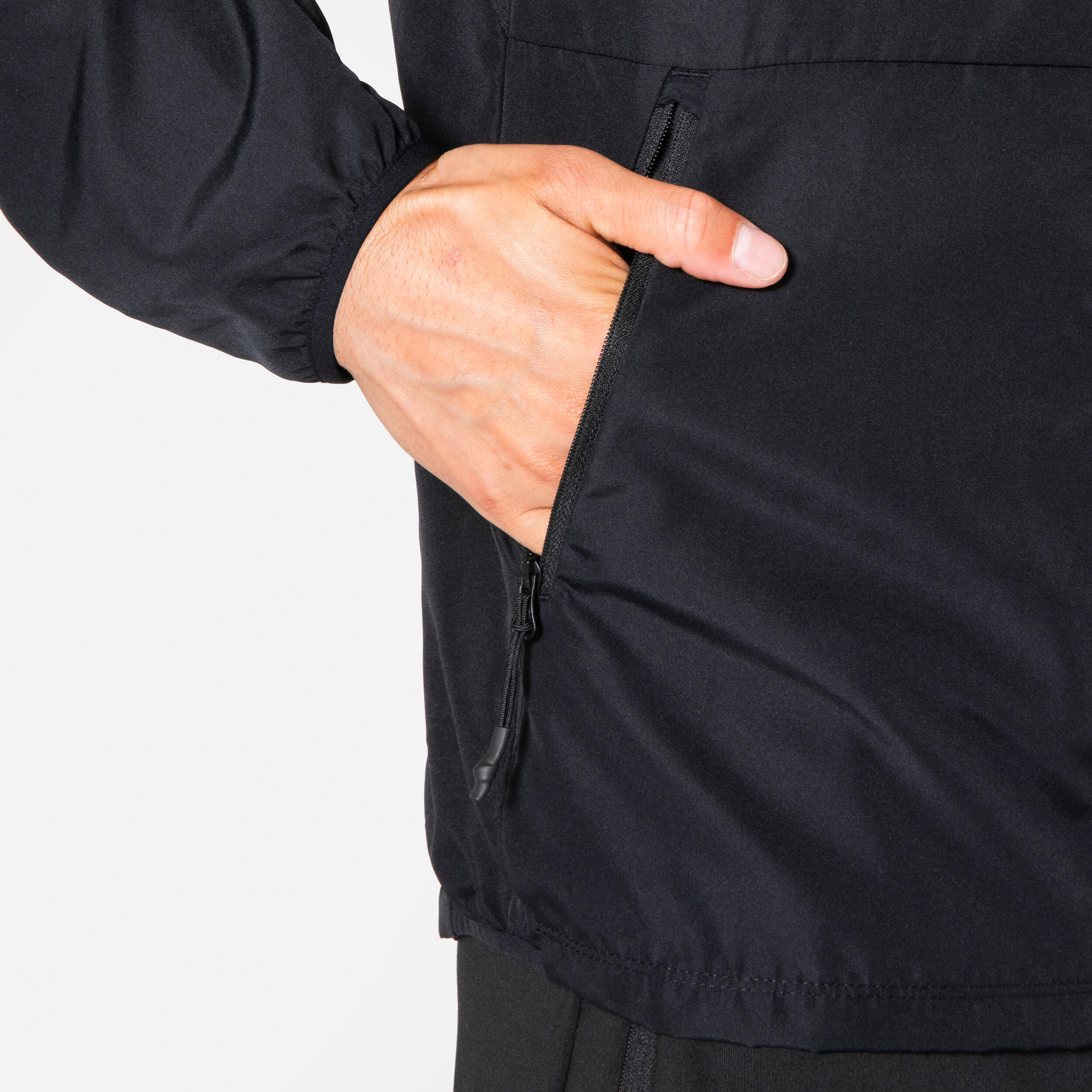 KIPRUN Men's Running Windbreaker Hooded Black - Image 7