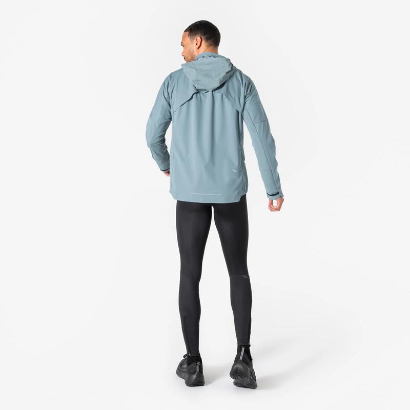 Erkek Uzun Kollu Koşu Ceketi - Gri - Kiprun Run 900 Warm Regul