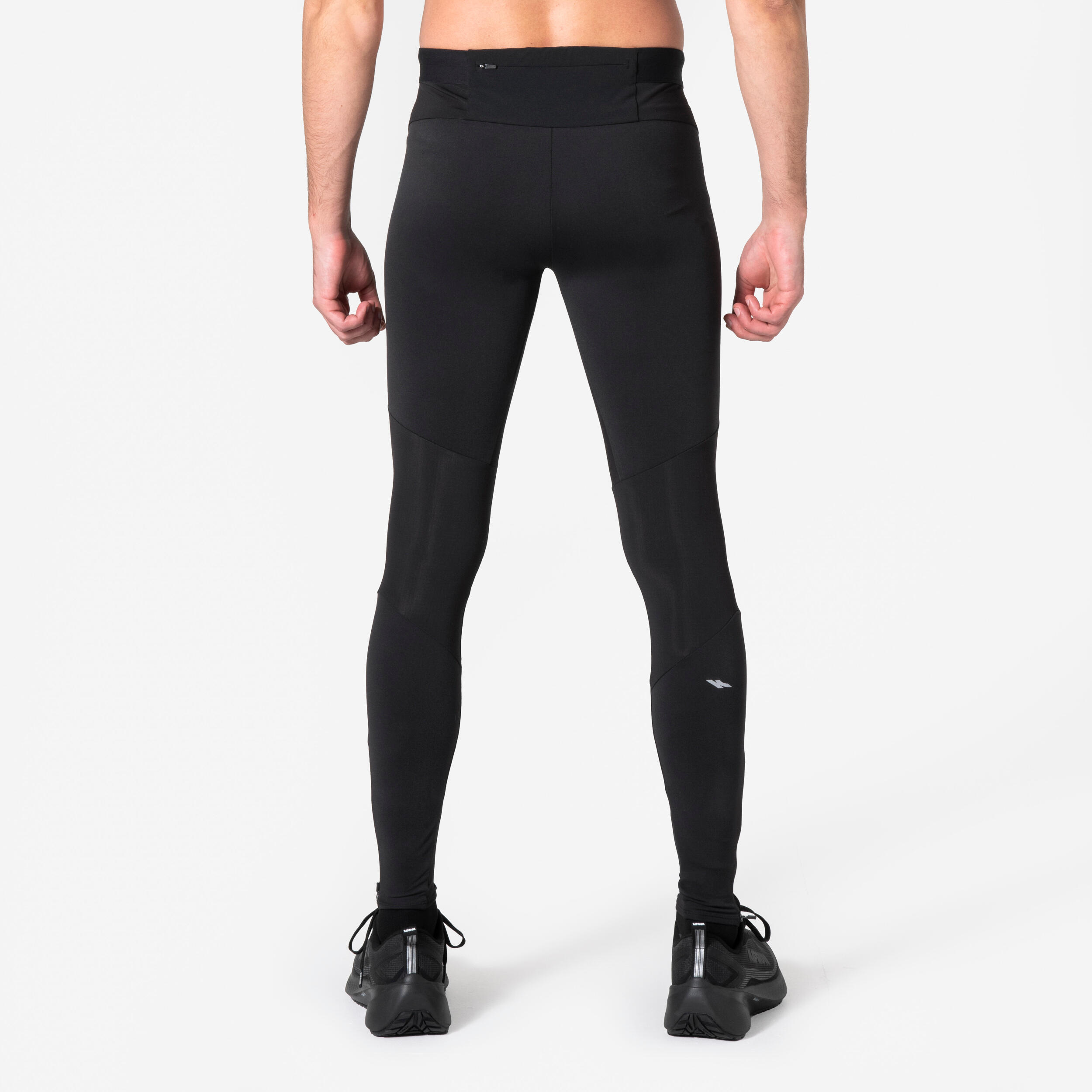 Lauftights lang Herren - Run 500 Warm schwarz 4/12