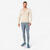 T-shirt de running manches longues slim Homme -Kiprun Run 500 sans couture beige
