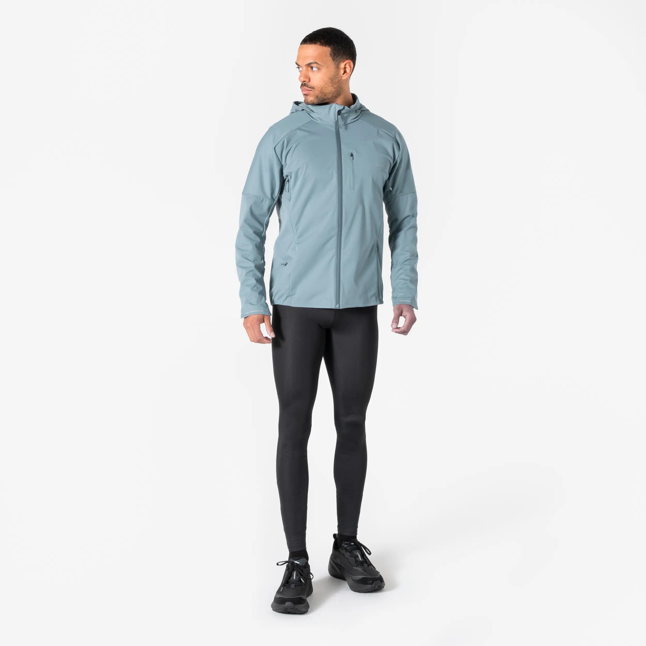 Veste de running chaud manches longues Homme KIPRUN, Run 900 Warm Regul Gris 3/12