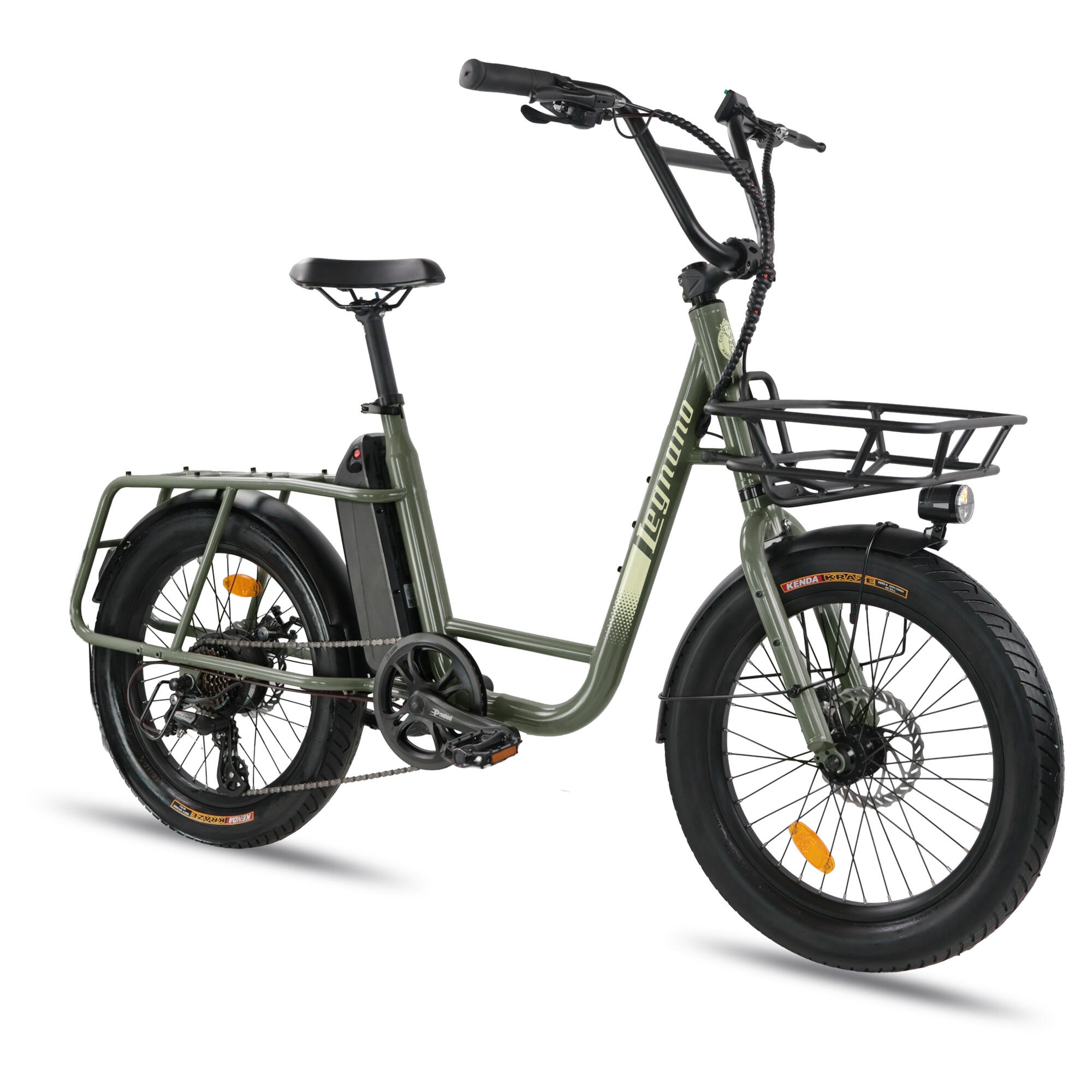 Bici cargo elettrica a pedalata assistita UCO ECO Legnano verde 2/5