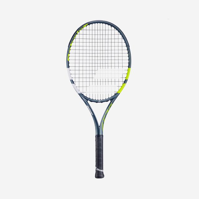 Raqueta de tenis niño 26 pulgadas, Babolat aero jr 26 gris amarillo.
