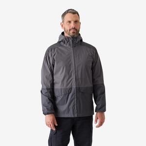 Chaqueta 100 Hombre Gris Impermeable
