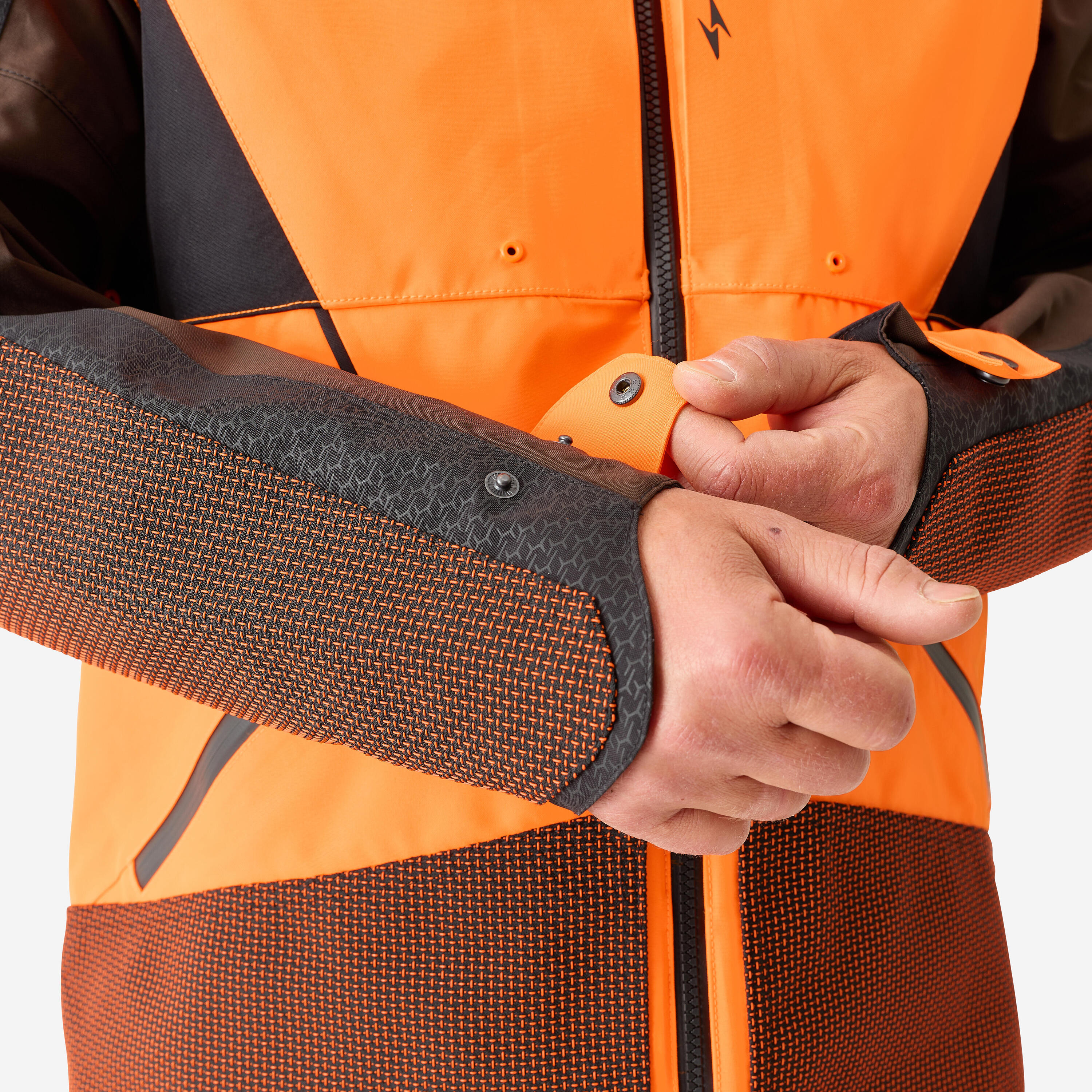Veste chasse ultra-résistante imperméable modulable Supertrack 1200 homme fluo 6/26