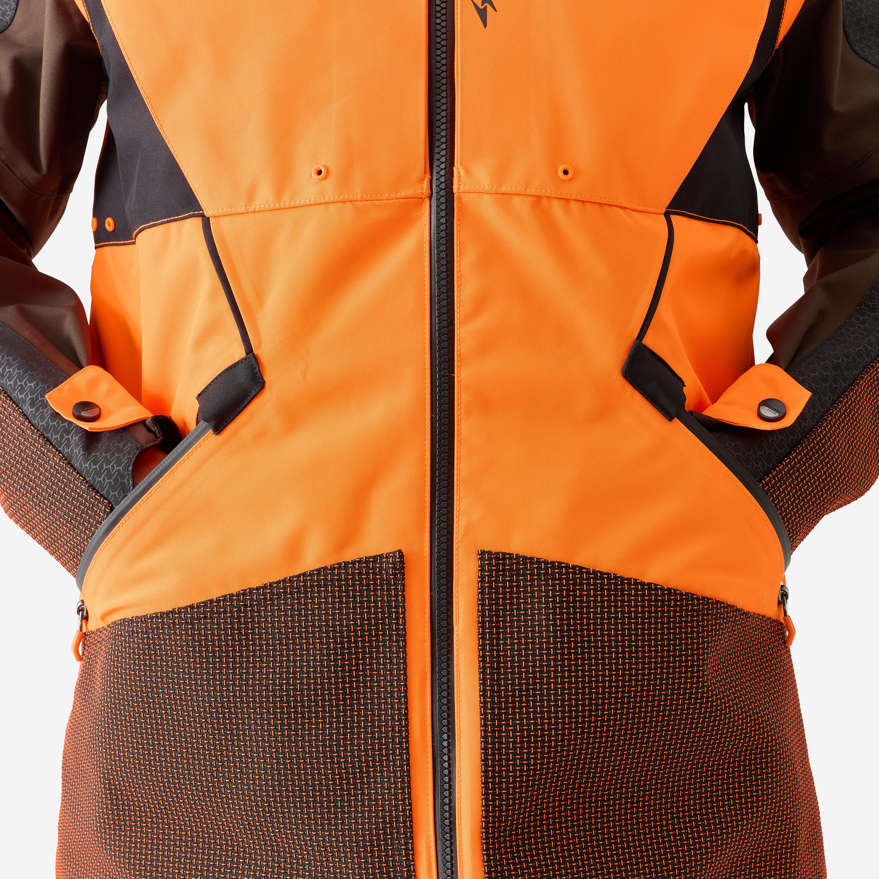 Veste chasse ultra-résistante imperméable modulable Supertrack 1200 homme fluo 8/26