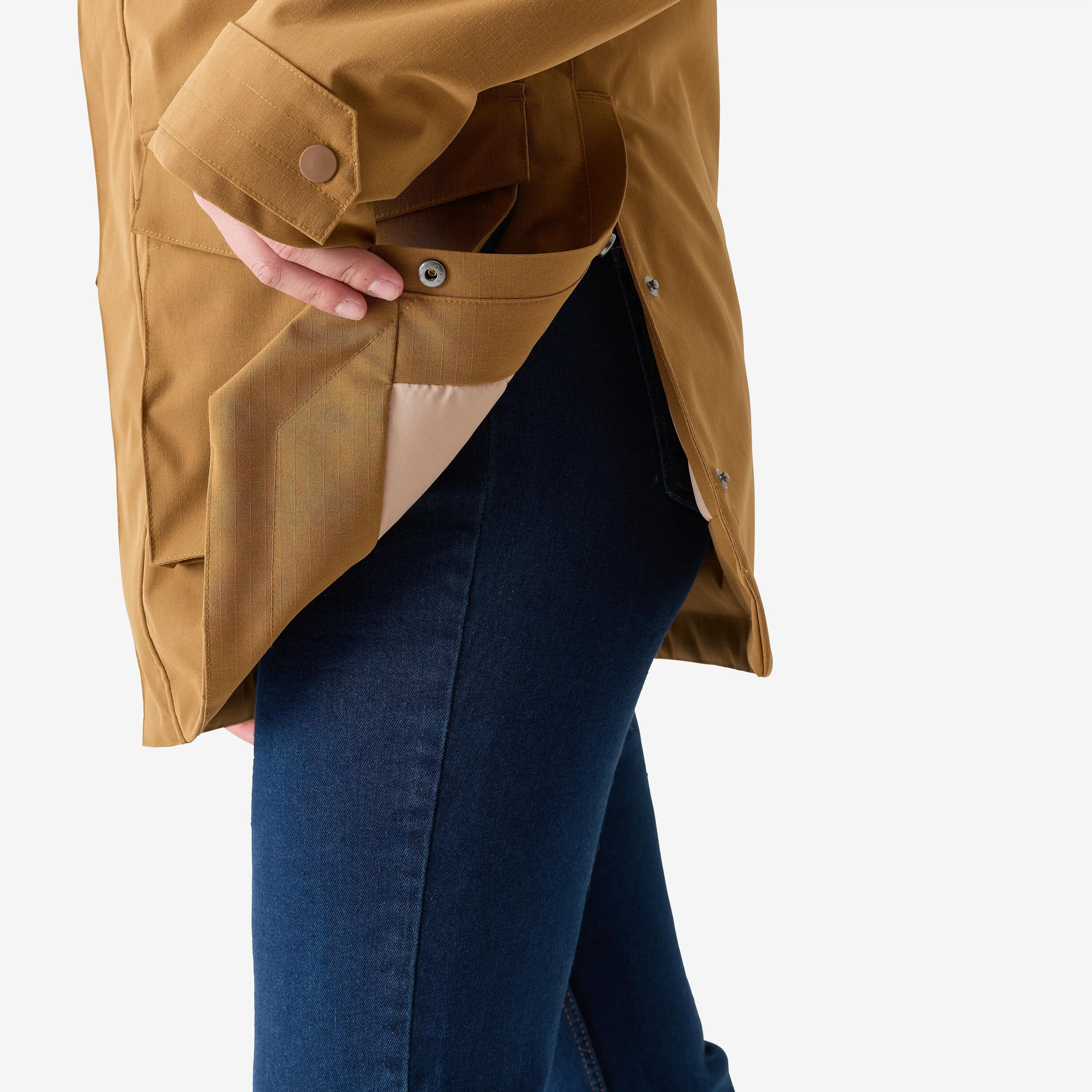 Veste chaude imperméable 500 femme marron clair 3/10