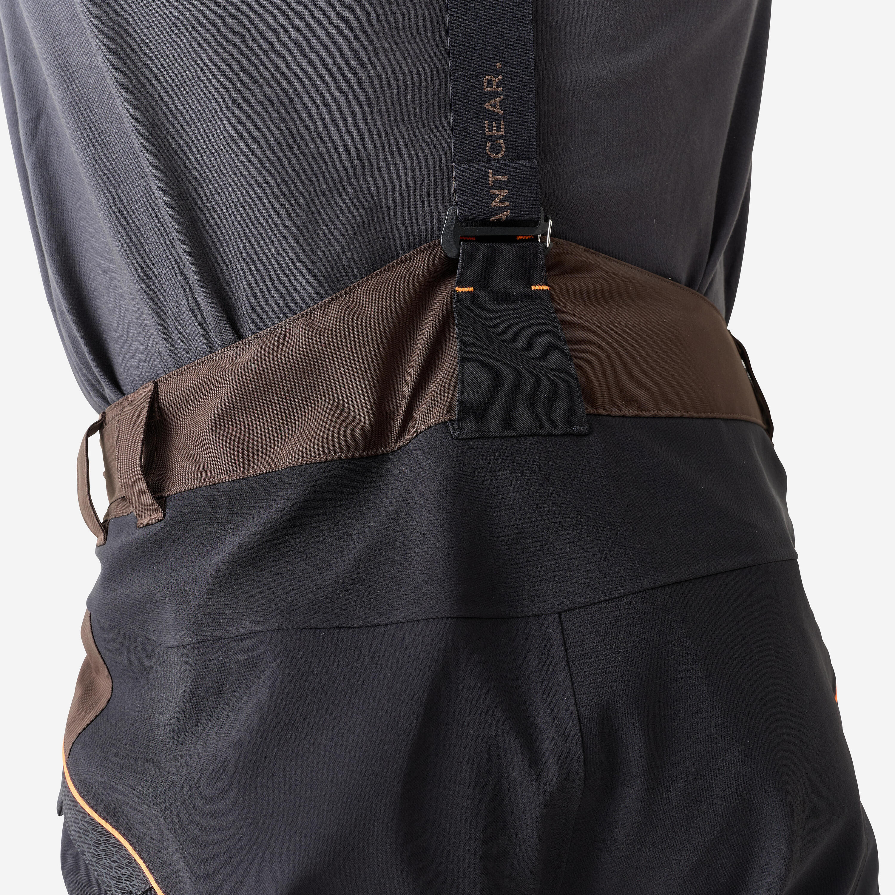 Pantalon chasse imperméable résistant modulable Supertrack 1200 homme noir 7/19