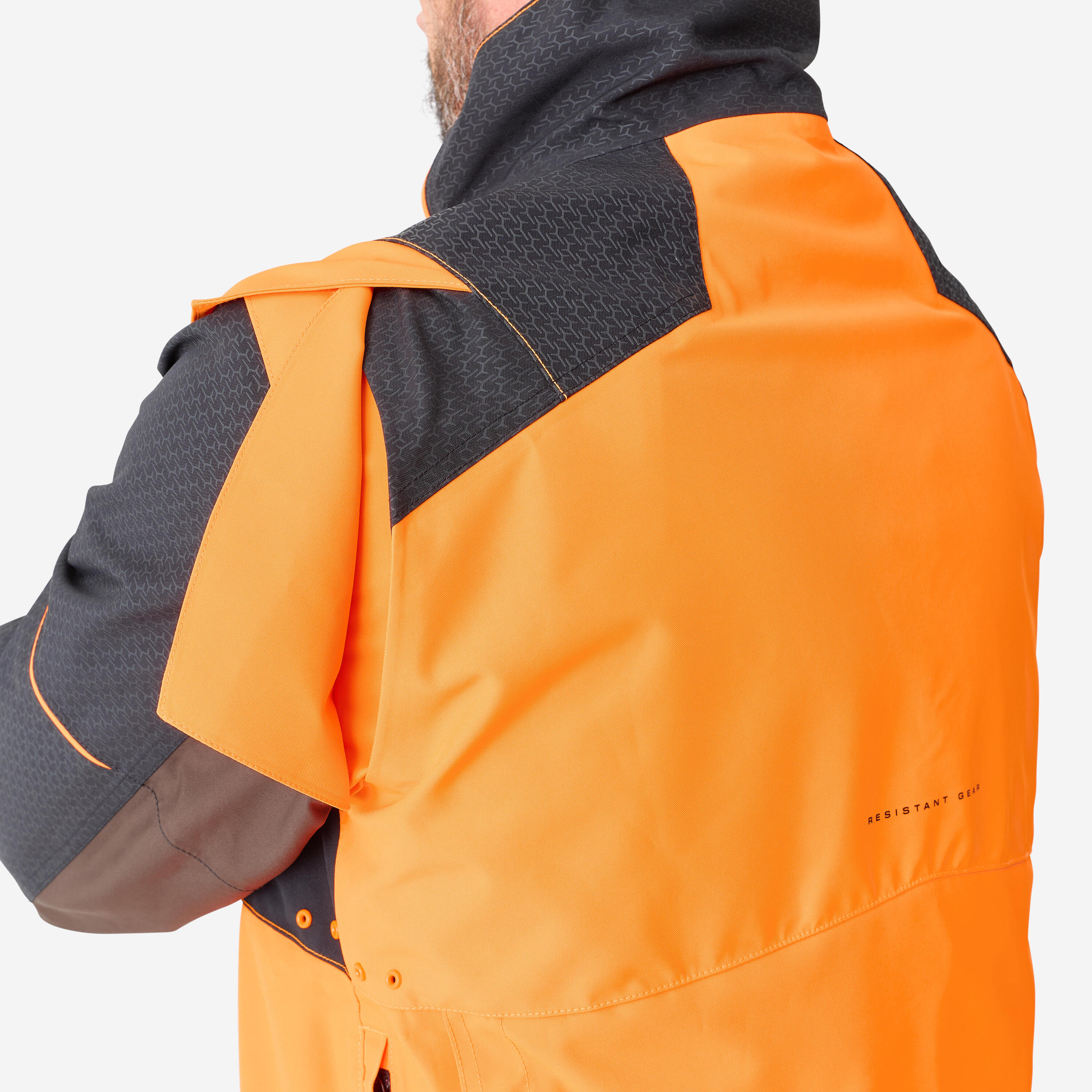Veste chasse ultra-résistante imperméable modulable Supertrack 1200 homme fluo 3/26