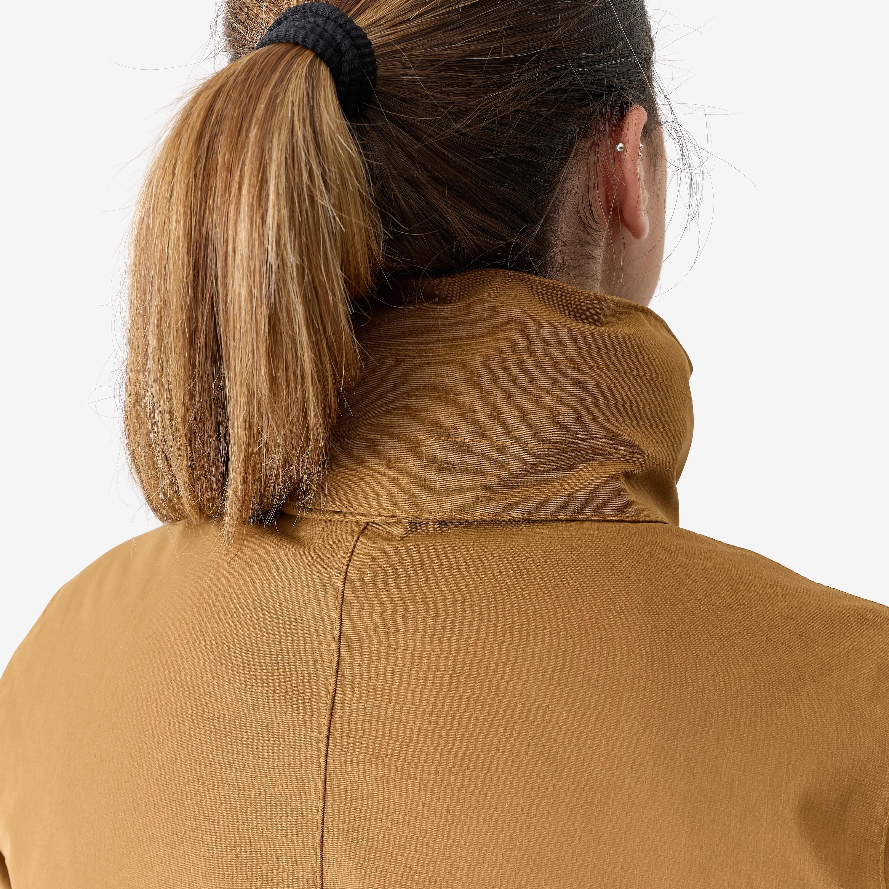 Veste chaude imperméable 500 femme marron clair 7/10