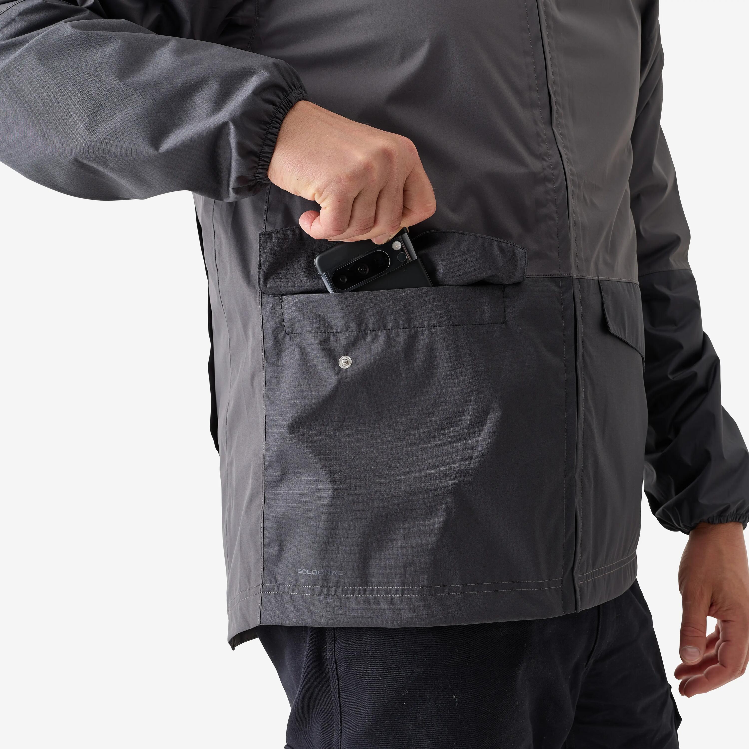 Jaqueta 100 Home Gris Impermeable 2/5