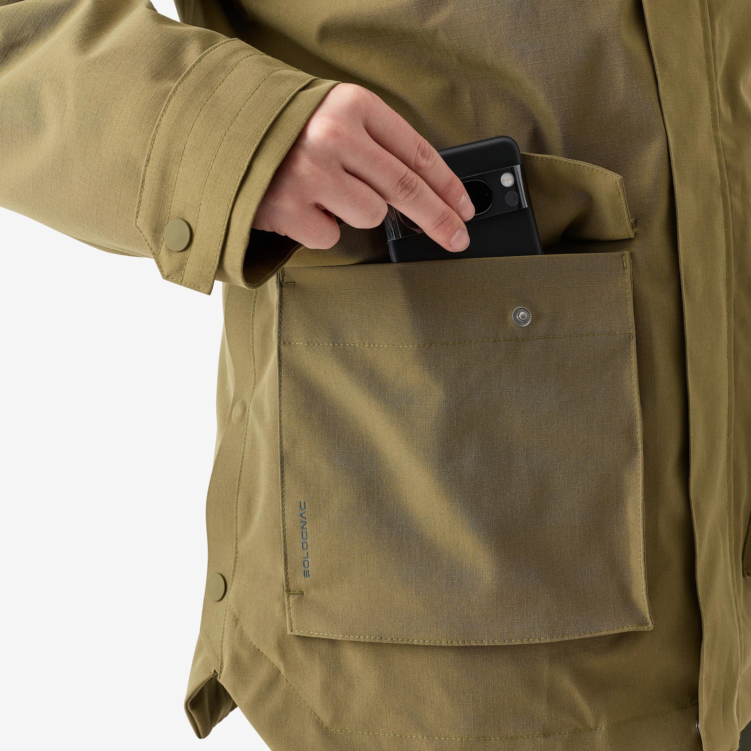 Warme, wasserdichte Jacke 500 für Damen, olivgrün 6/10
