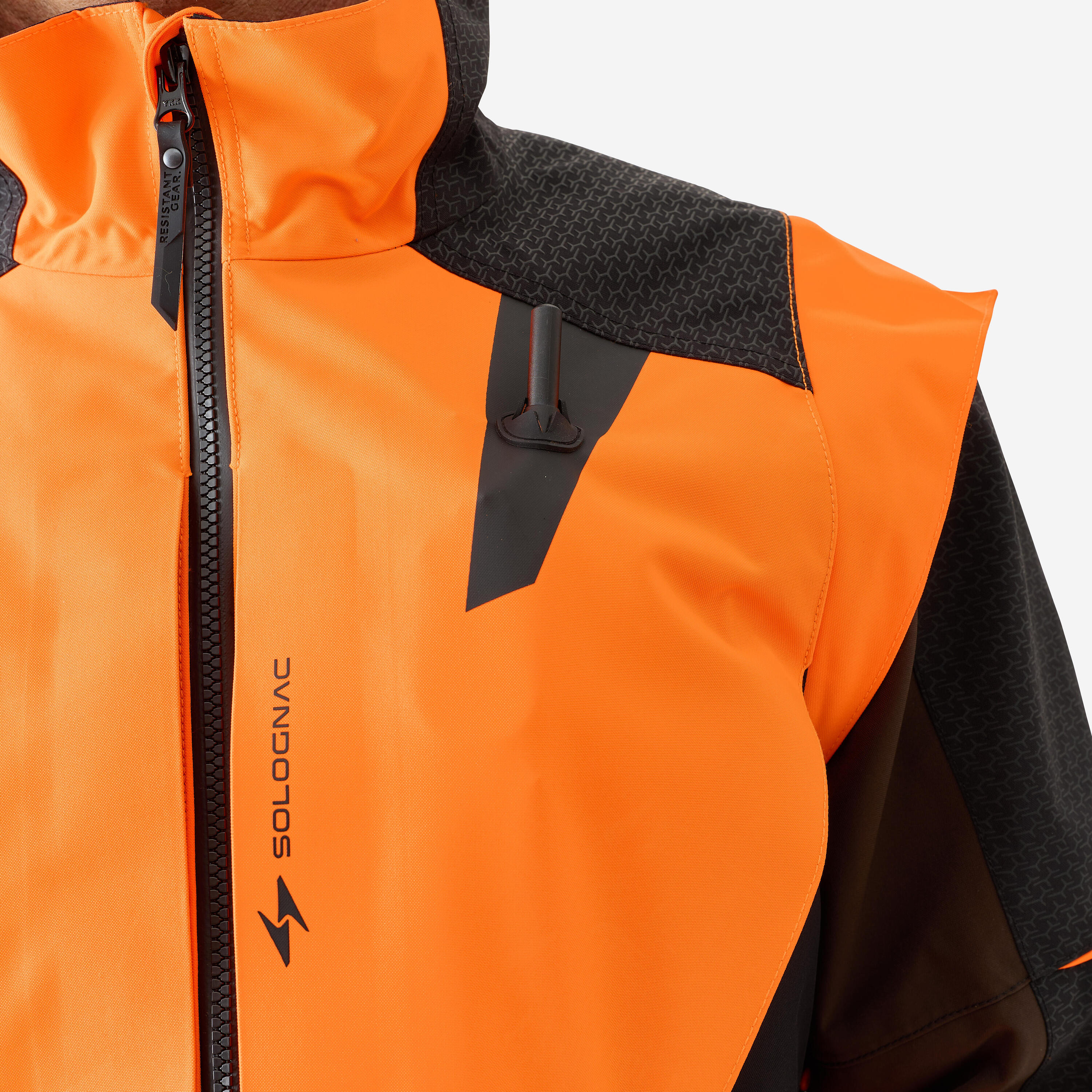 Veste chasse ultra-résistante imperméable modulable Supertrack 1200 homme fluo 4/26