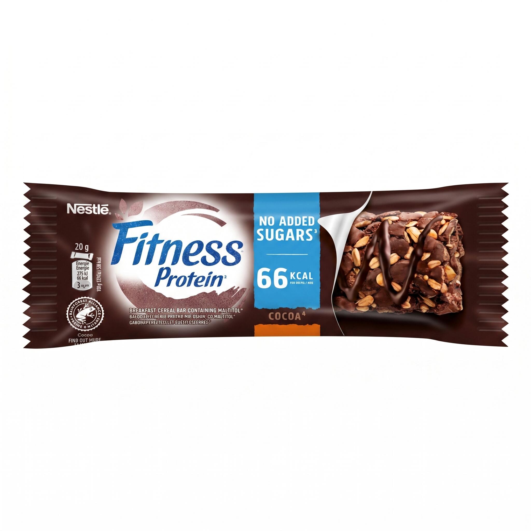 Baton de cereale pentru mic dejun Nestlé Fitness Cocoa Protein