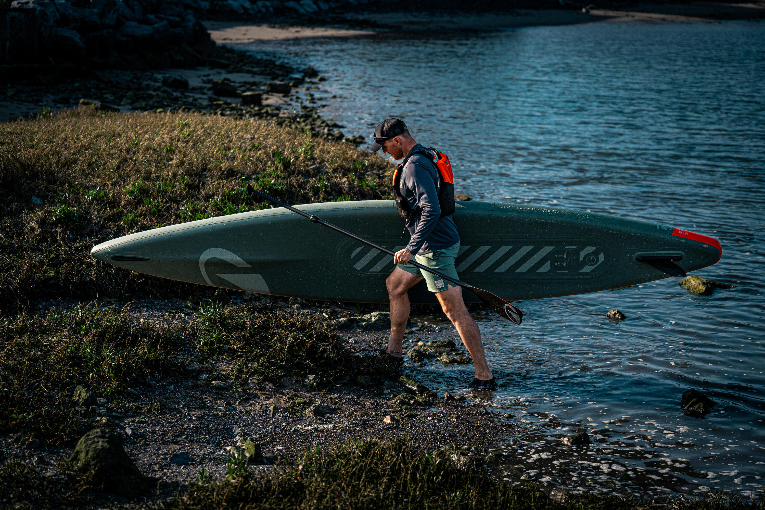 Pagaie de stand up paddle 900 carbone en 3 parties -165-205 cm 16/17