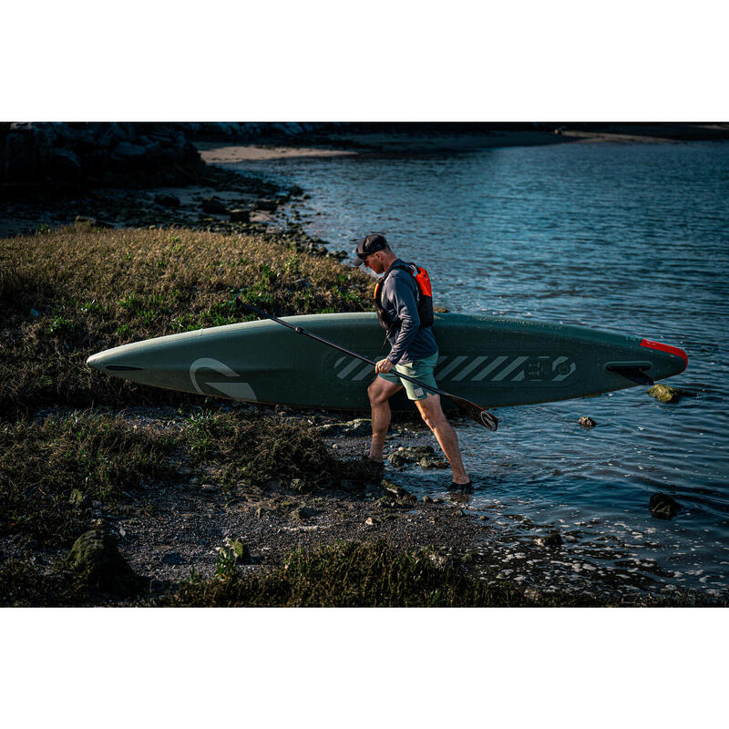 Pagaie de stand up paddle 900 carbon din 3 segmente 165-205 cm