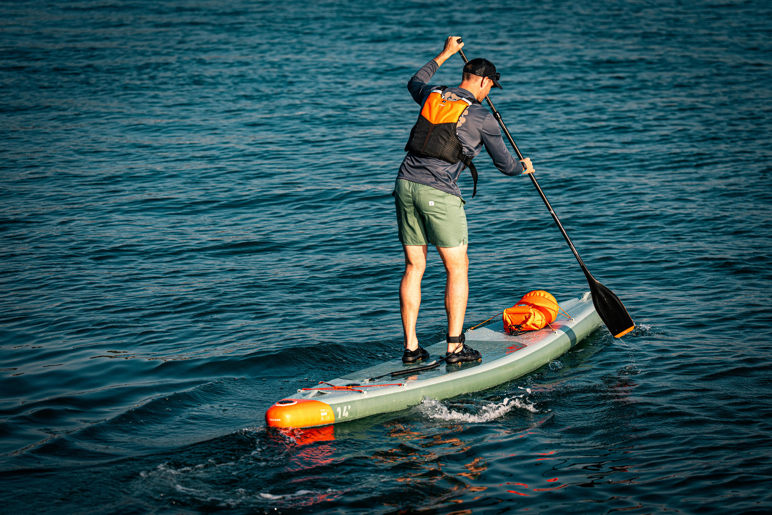 Pagaie de stand up paddle 900 carbone en 2 parties -165-205cm 18/18