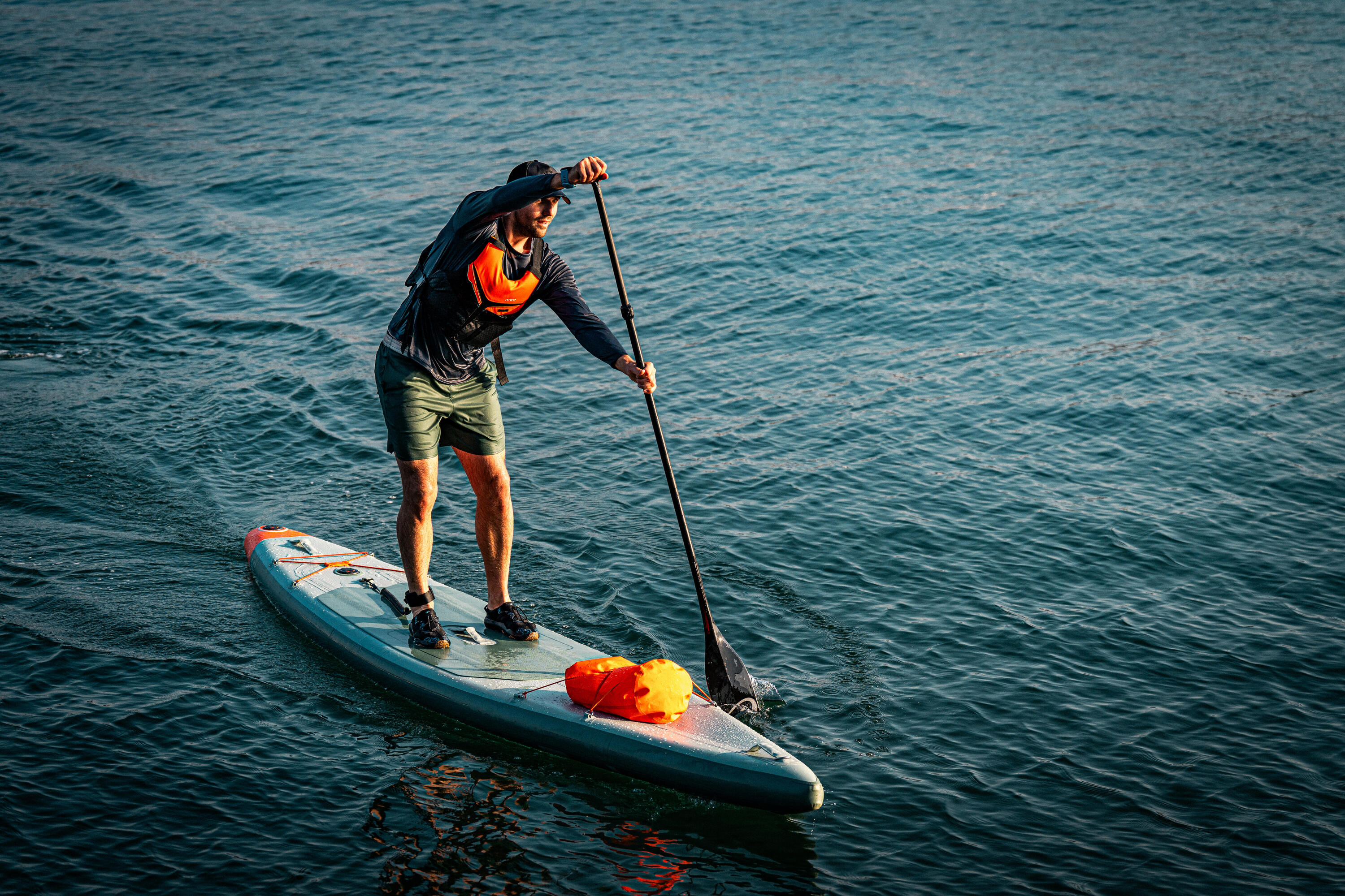 Pagaie de stand up paddle 900 carbone en 2 parties -165-205cm 16/18