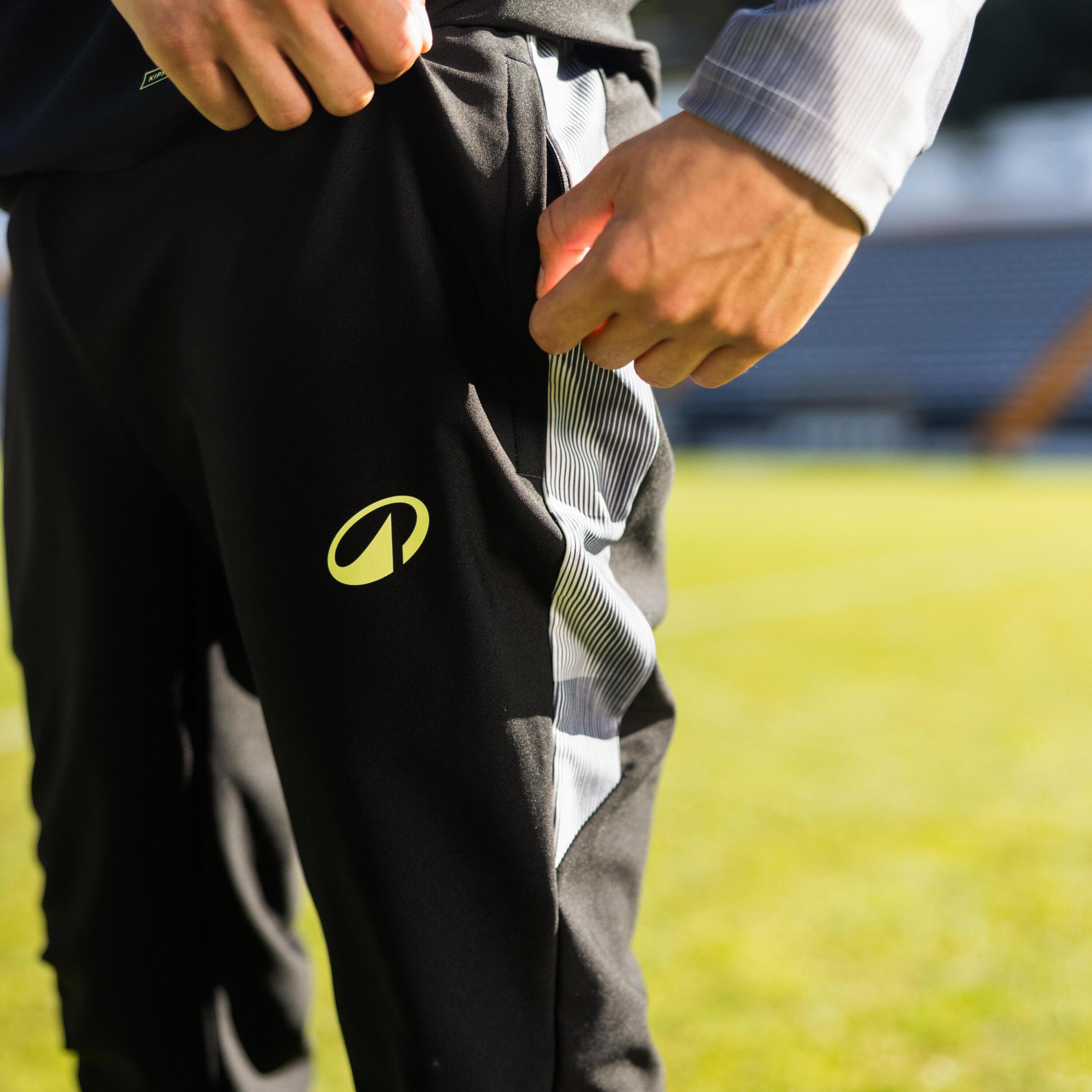 Pantalón de futbol de entrenamiento negro con gris para adulto Viralto Dop 9/30