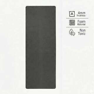 Yoga Mat 4mm Thick, Lightweight Foam, 172 x 58 cm for Beginners - Grey