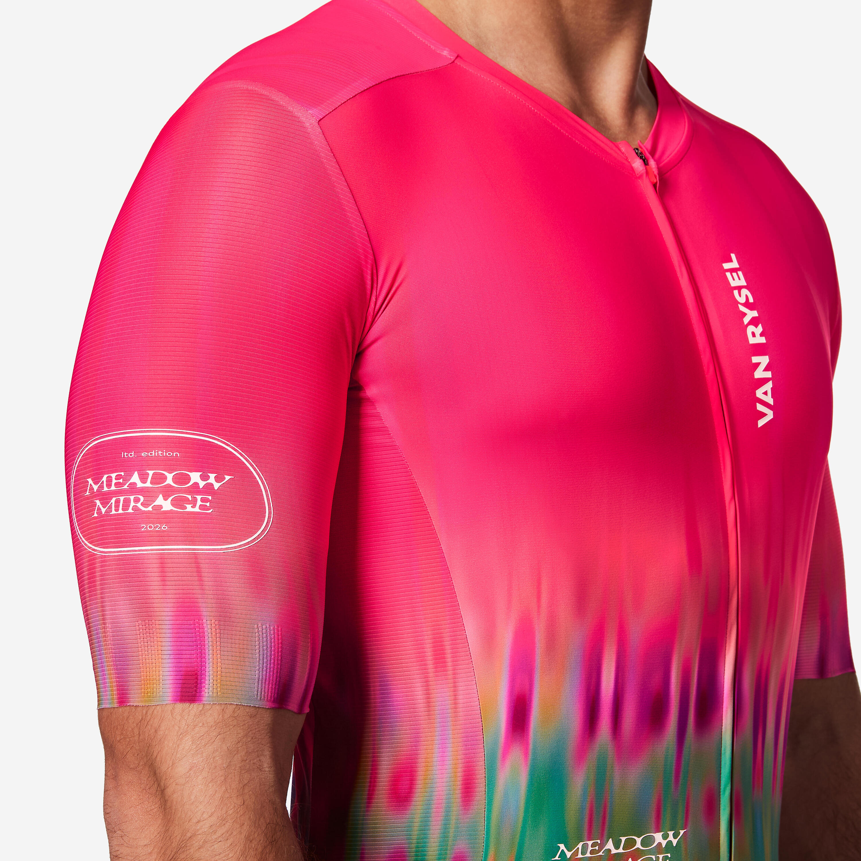 Maglia ciclismo Van Rysel unisex RACER 2 rosa 8/15