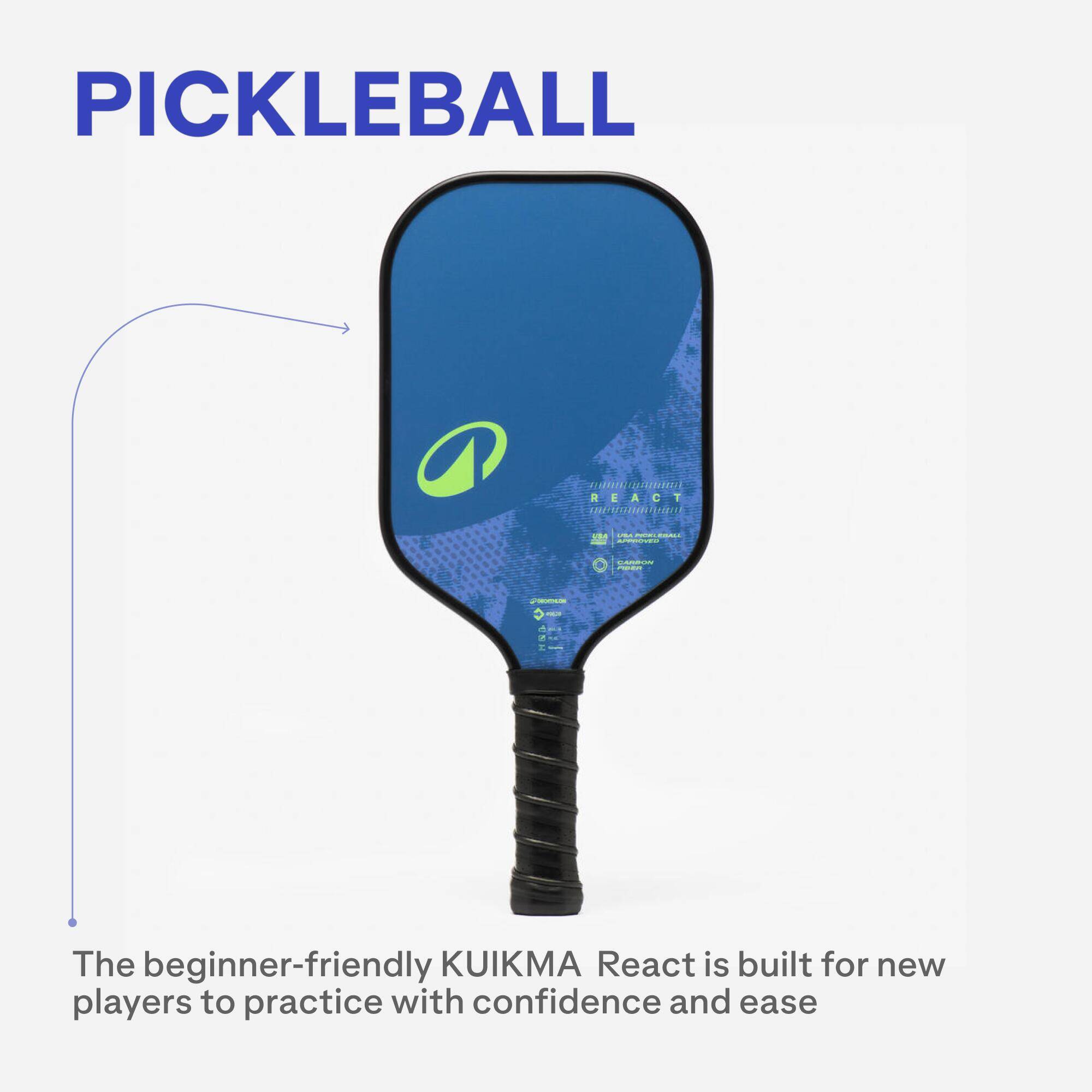 Pickeball Racket React - Purple -  3