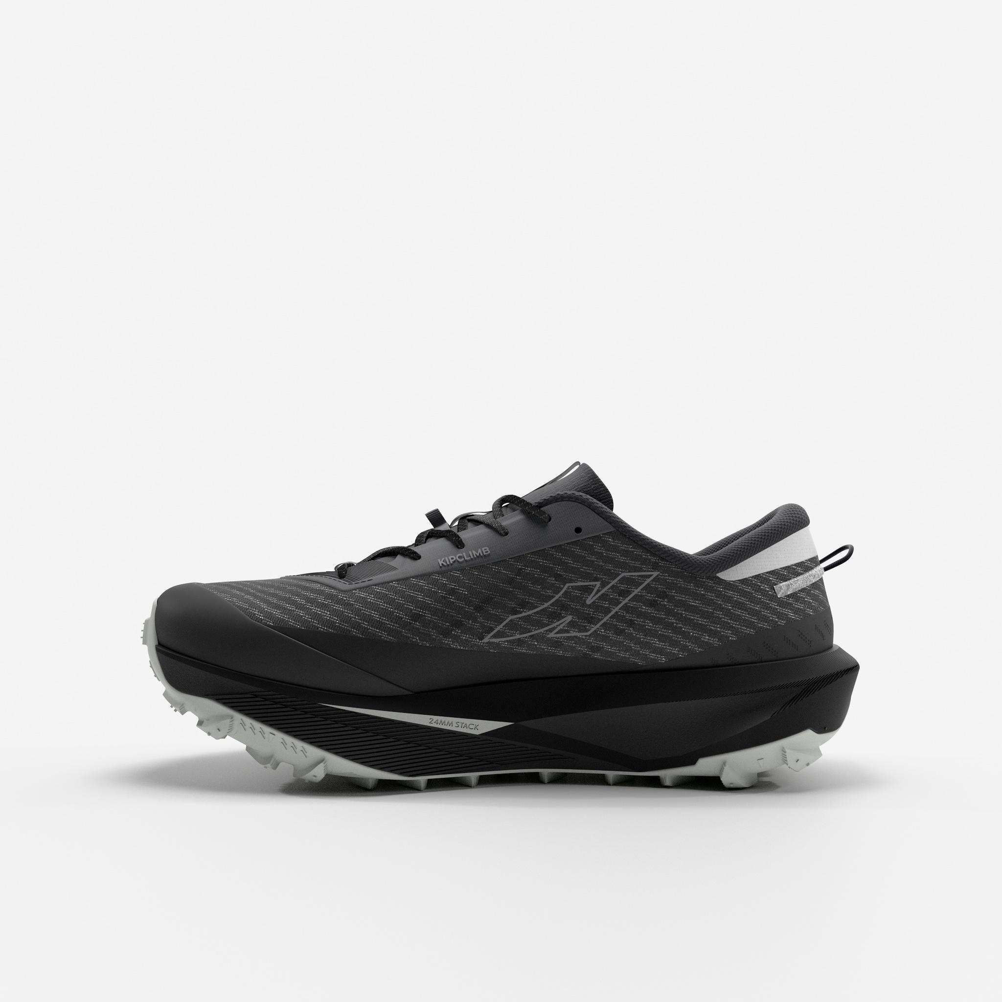 Zapatillas trail running mujer, Kiprun Kipclimb negro  3/6