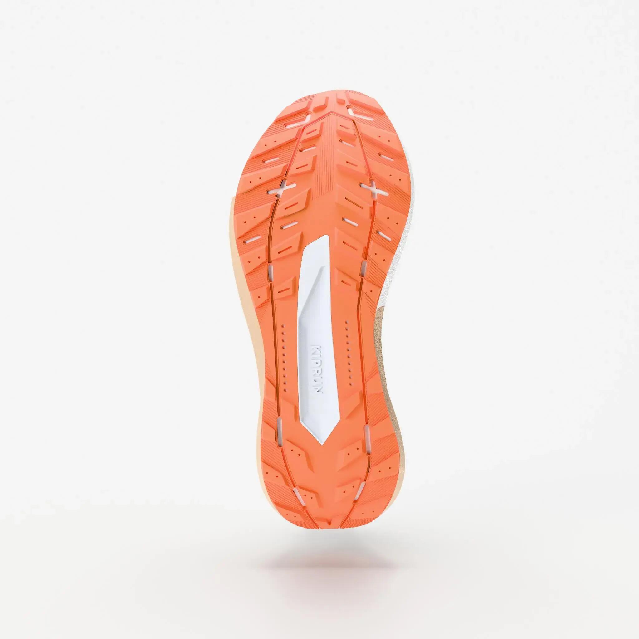 Kiprun Kipcore Gravel Men's road and trail running shoes - beige/orange -  5