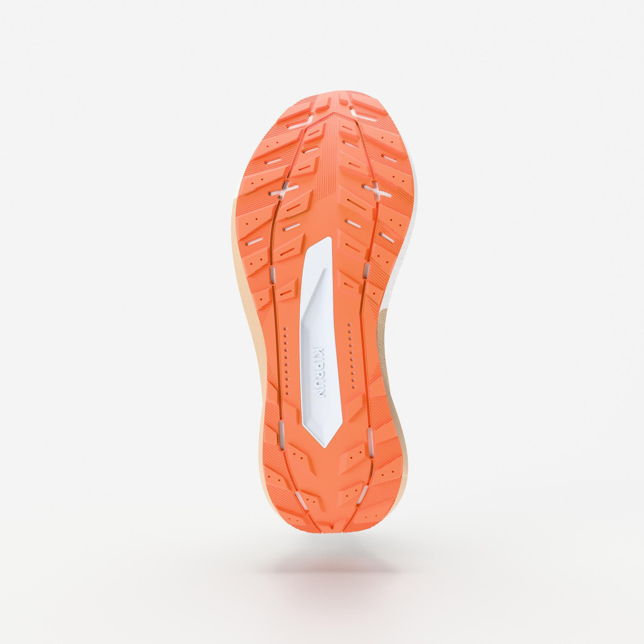 Chaussures de route et trail running homme, Kiprun Kipcore gravel beige orange 2/3
