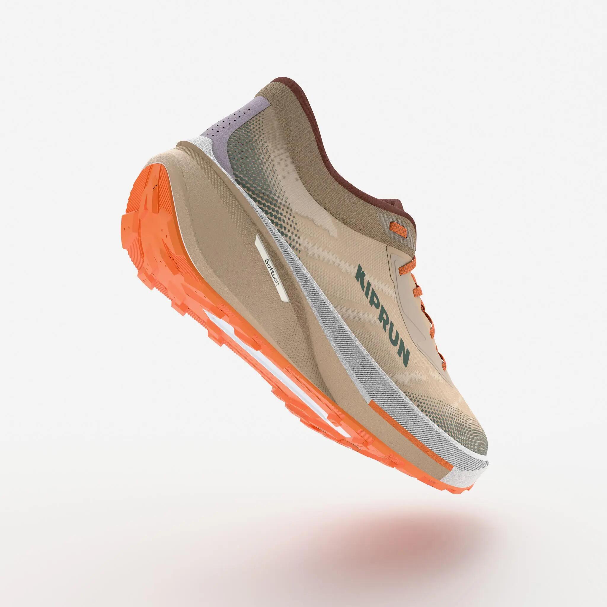 Kiprun Kipcore Gravel Men's road and trail running shoes - beige/orange -  3