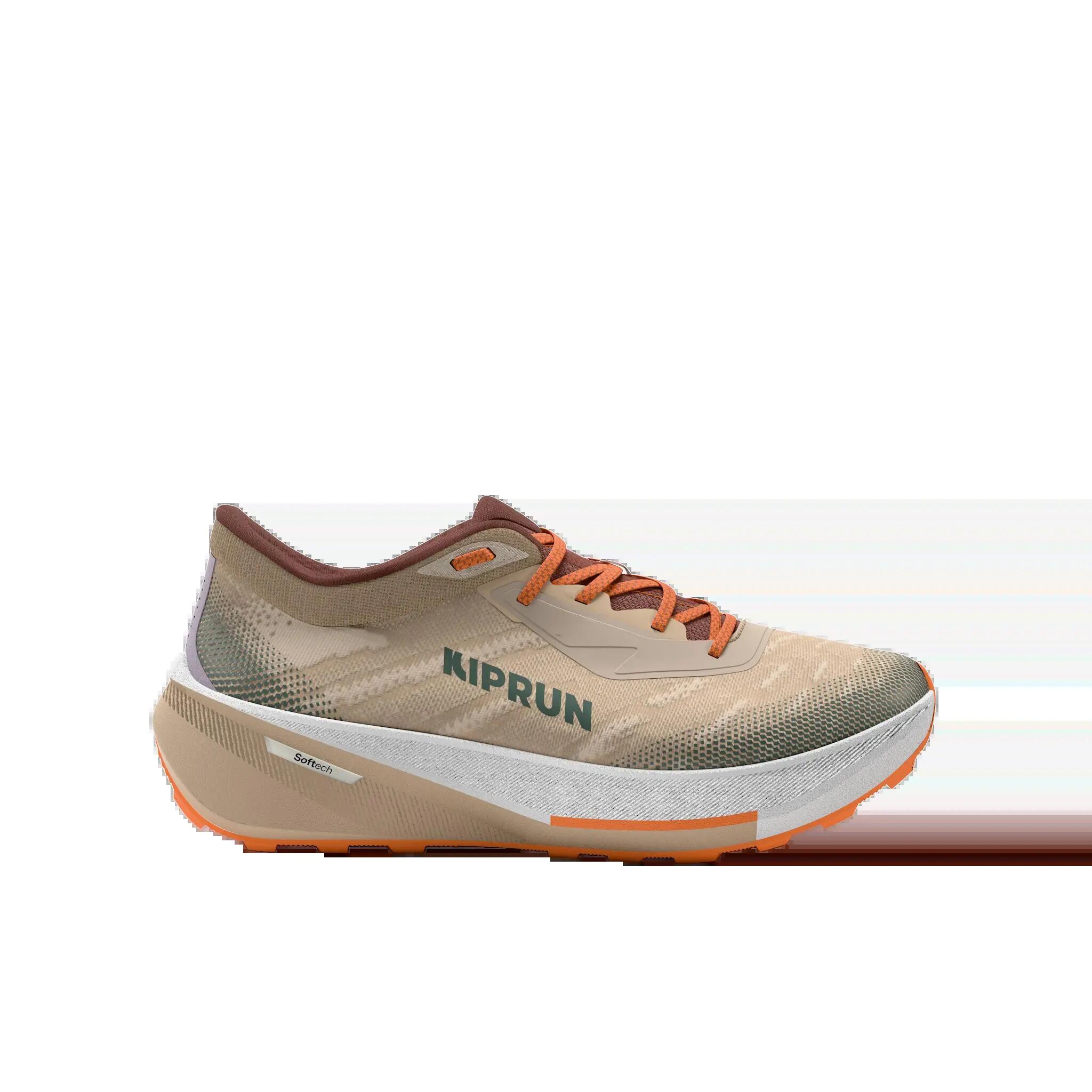 Kiprun Kipcore Gravel Men's road and trail running shoes - beige/orange