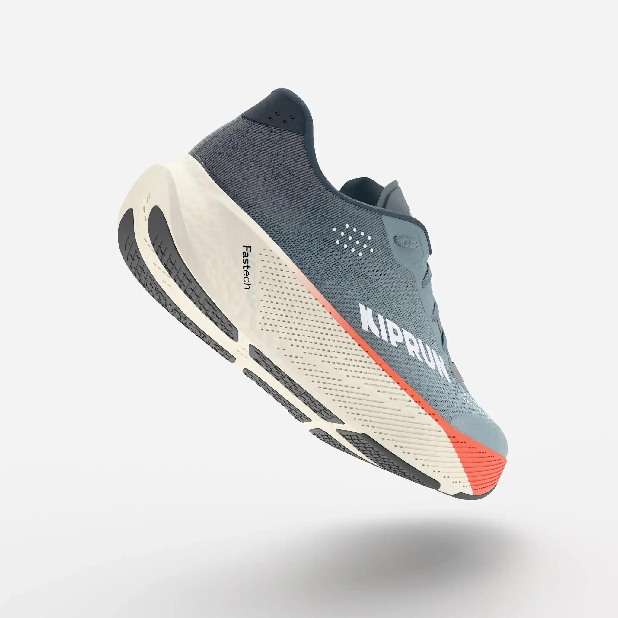 Men's road running shoes, Kiprun Kipride blue and orange -  3