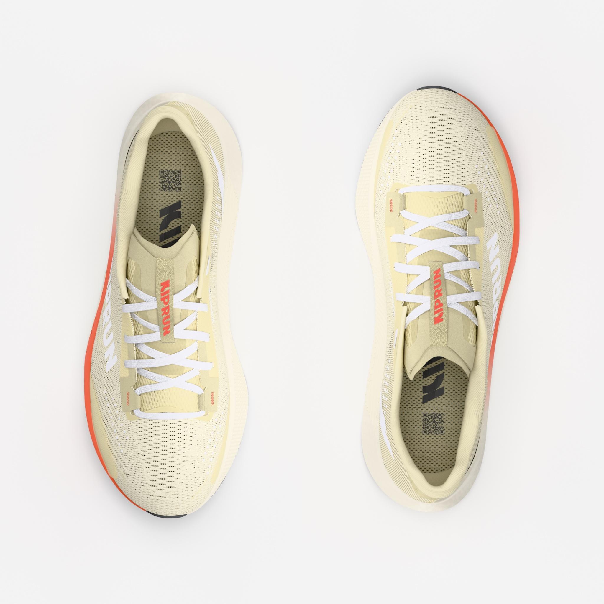 Chaussures running route femme, Kiprun Kipride Jaune 6/7