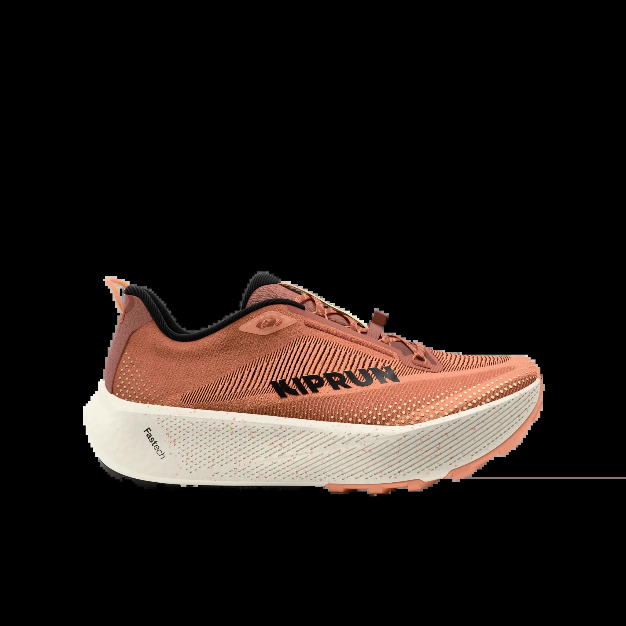 Chaussures de running route et chemin femme Kiprun Kipride gravel orange et noir 4/16