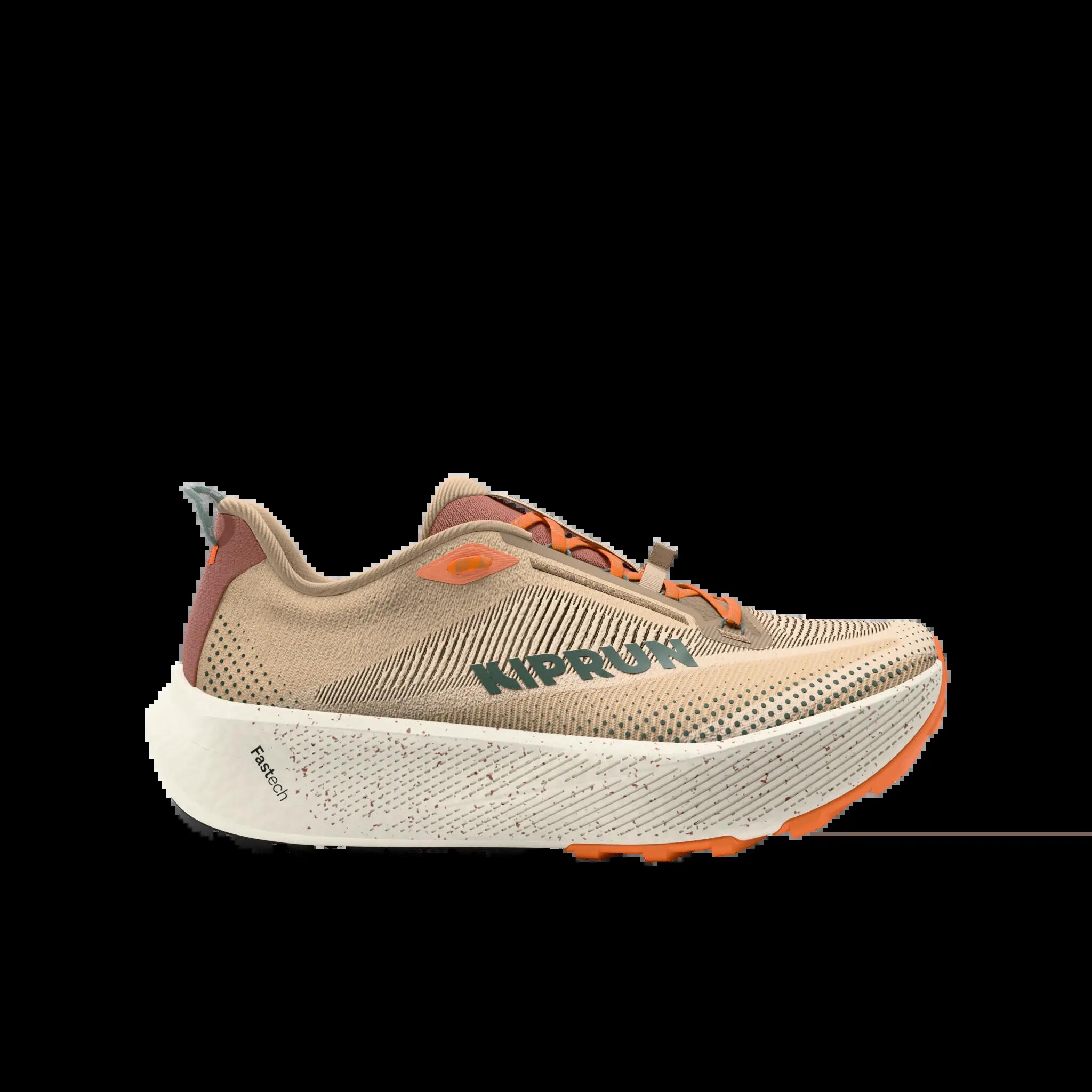 Kiprun Kipride Gravel Women's road and trail running shoes - beige and orange
