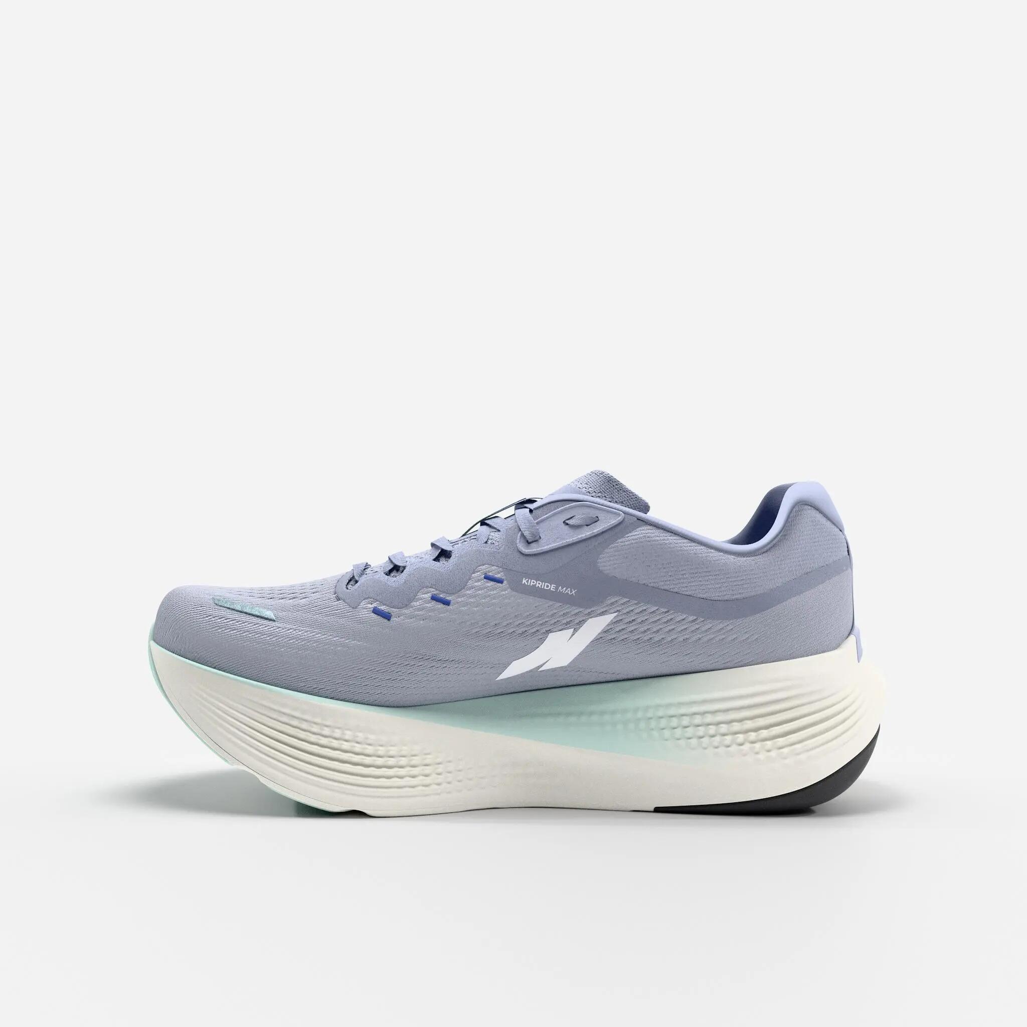 Women Road Running Max Cushion Shoes, Kiprun Kipride Max - Powder Blue -  4