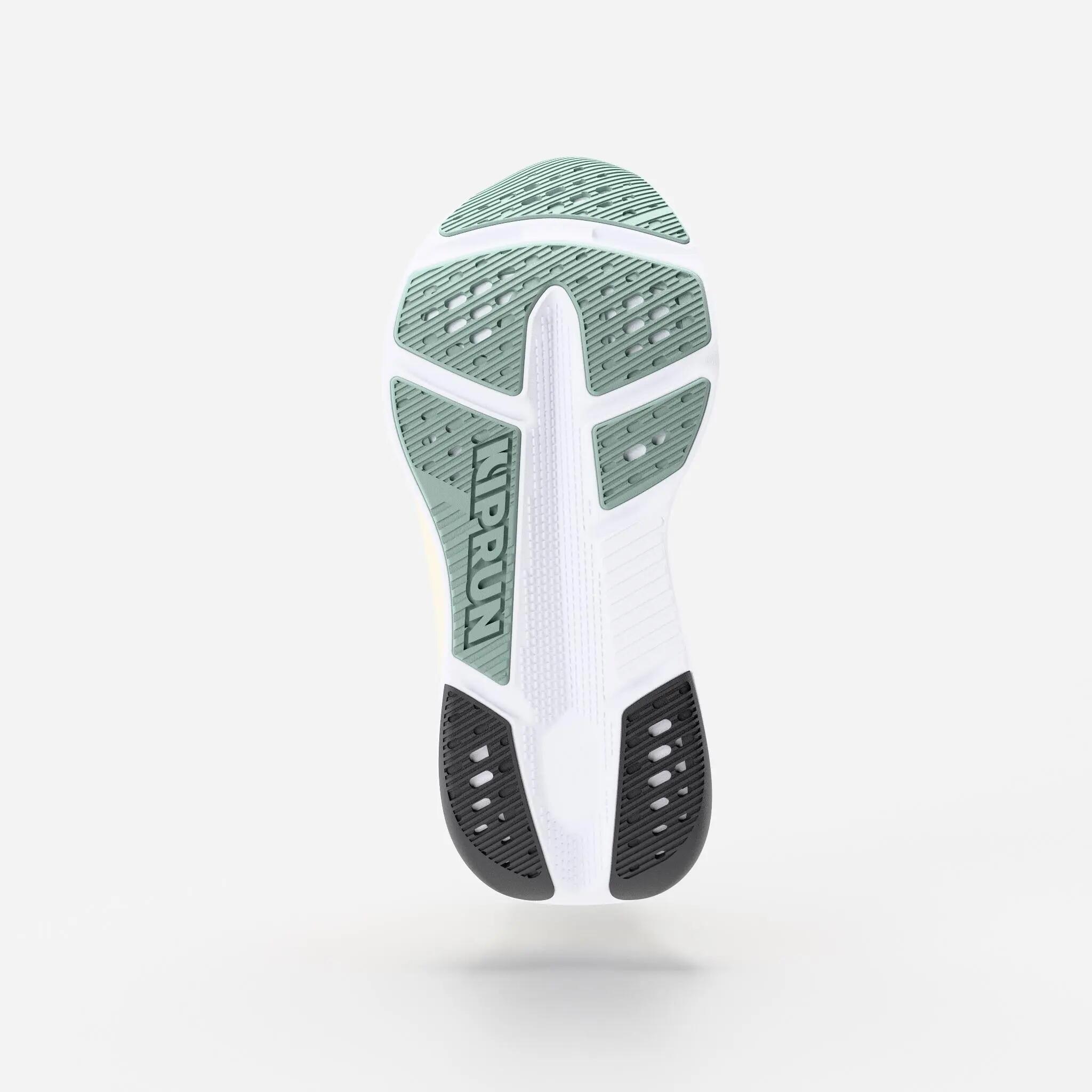 Chaussures de running route homme, Kiprun Kipride Max Blanc Vert 6/11