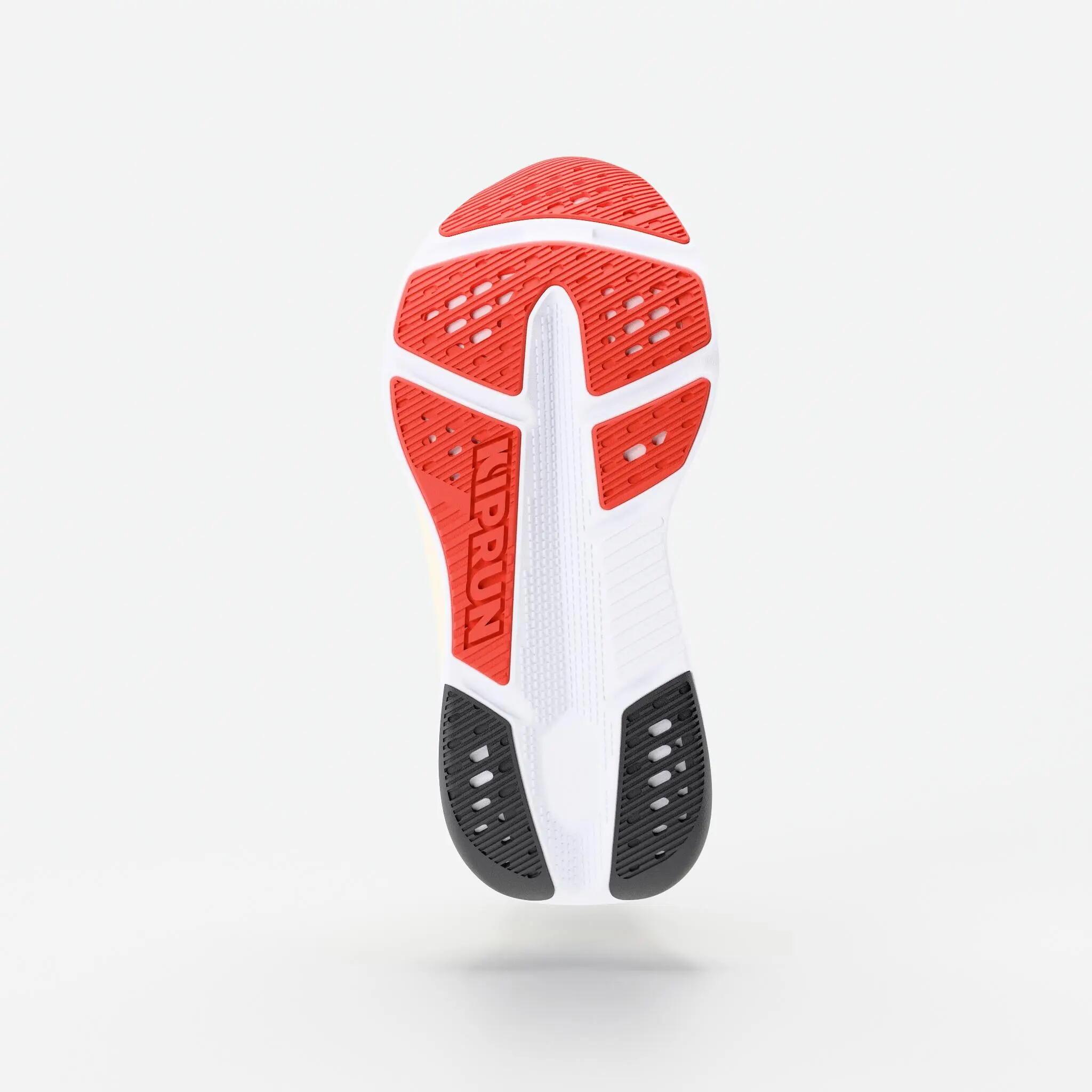 Sabatilles de running home Kiprun Kipride Max blanc taronja 7/10